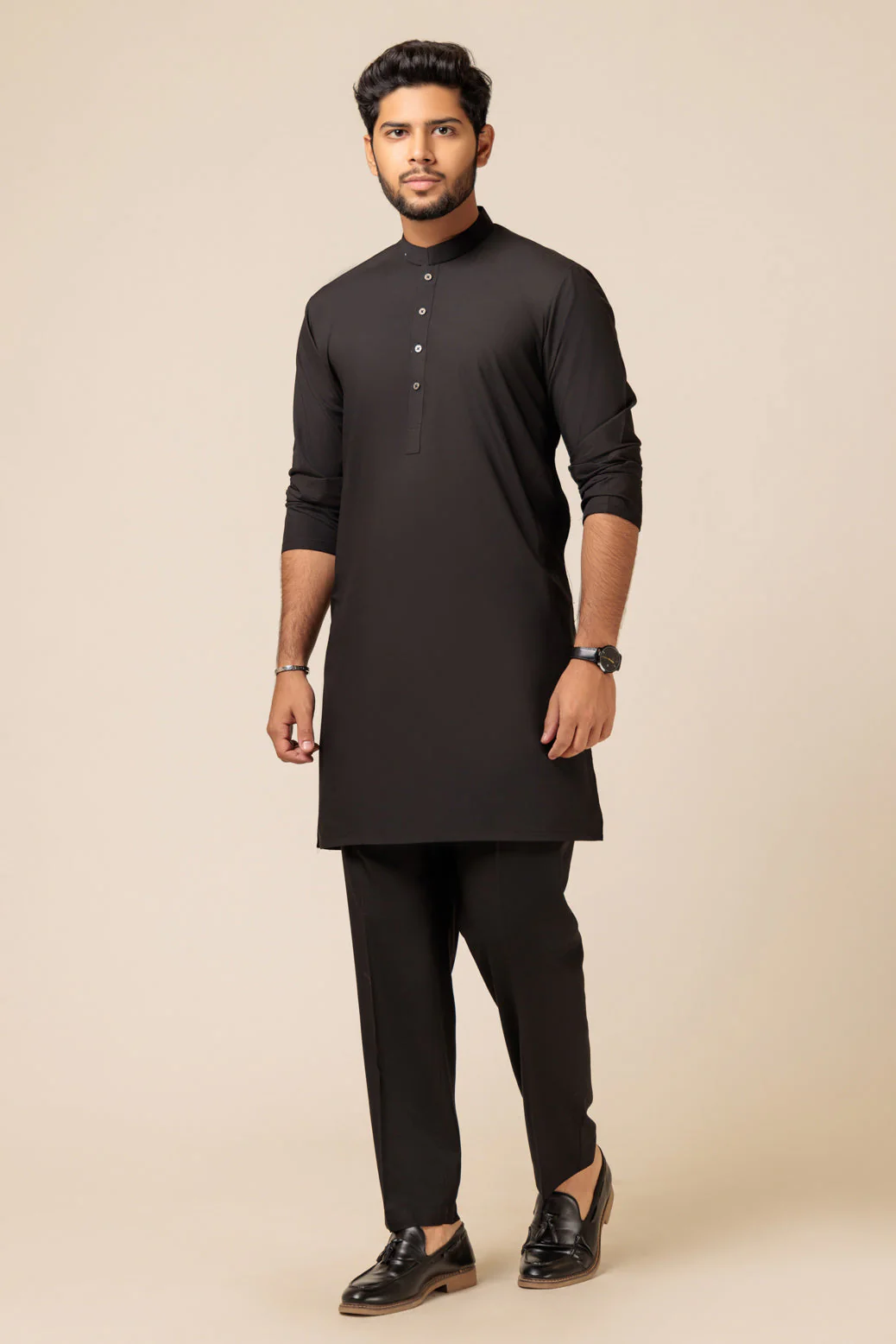 J-BLACK-BLENDED-KURTA SHALWAR - (KSRS23-093) - Image 3
