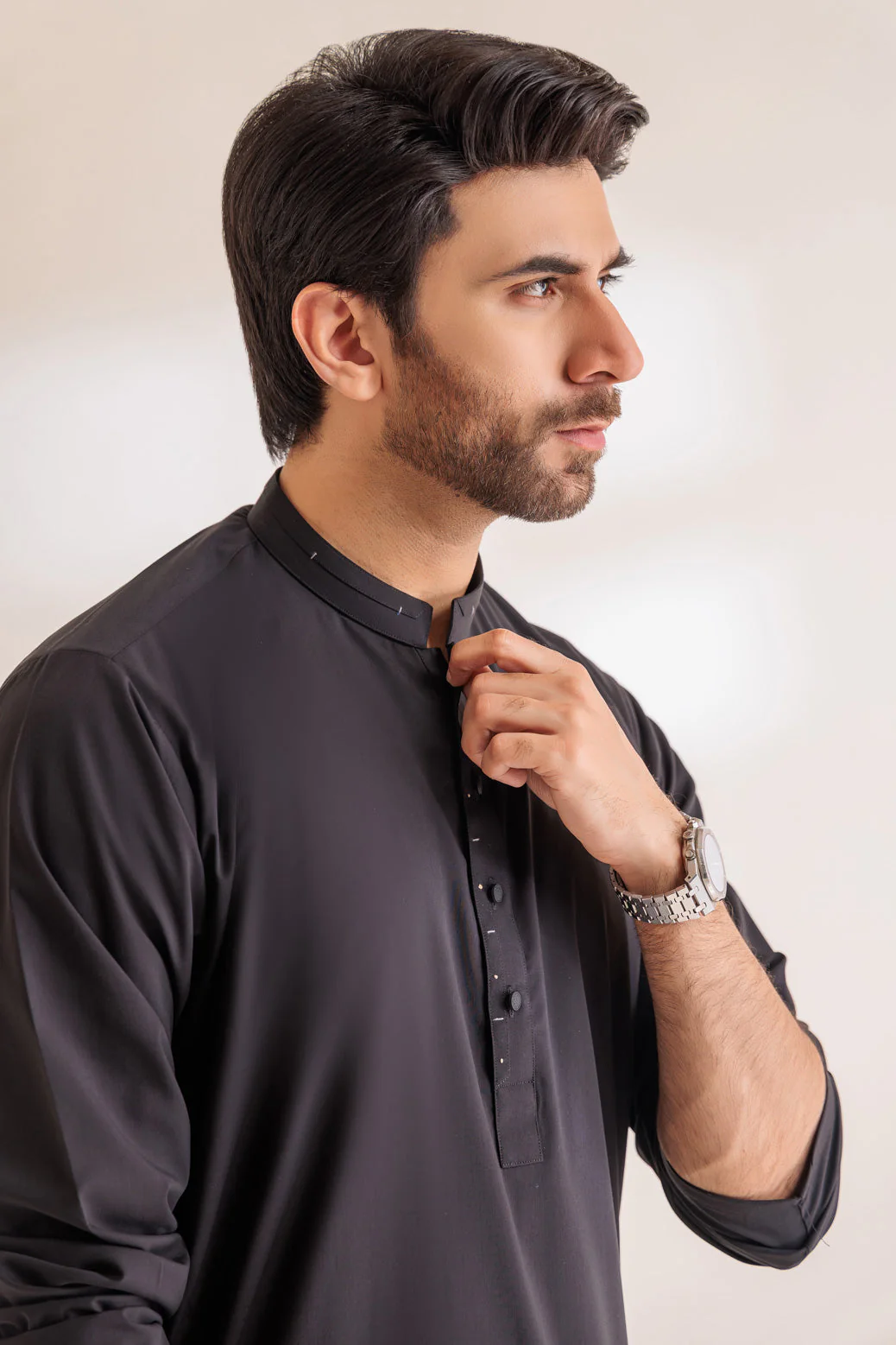 J-BLACK-BLENDED-KURTA SHALWAR - (KSRS24-004) - Image 2