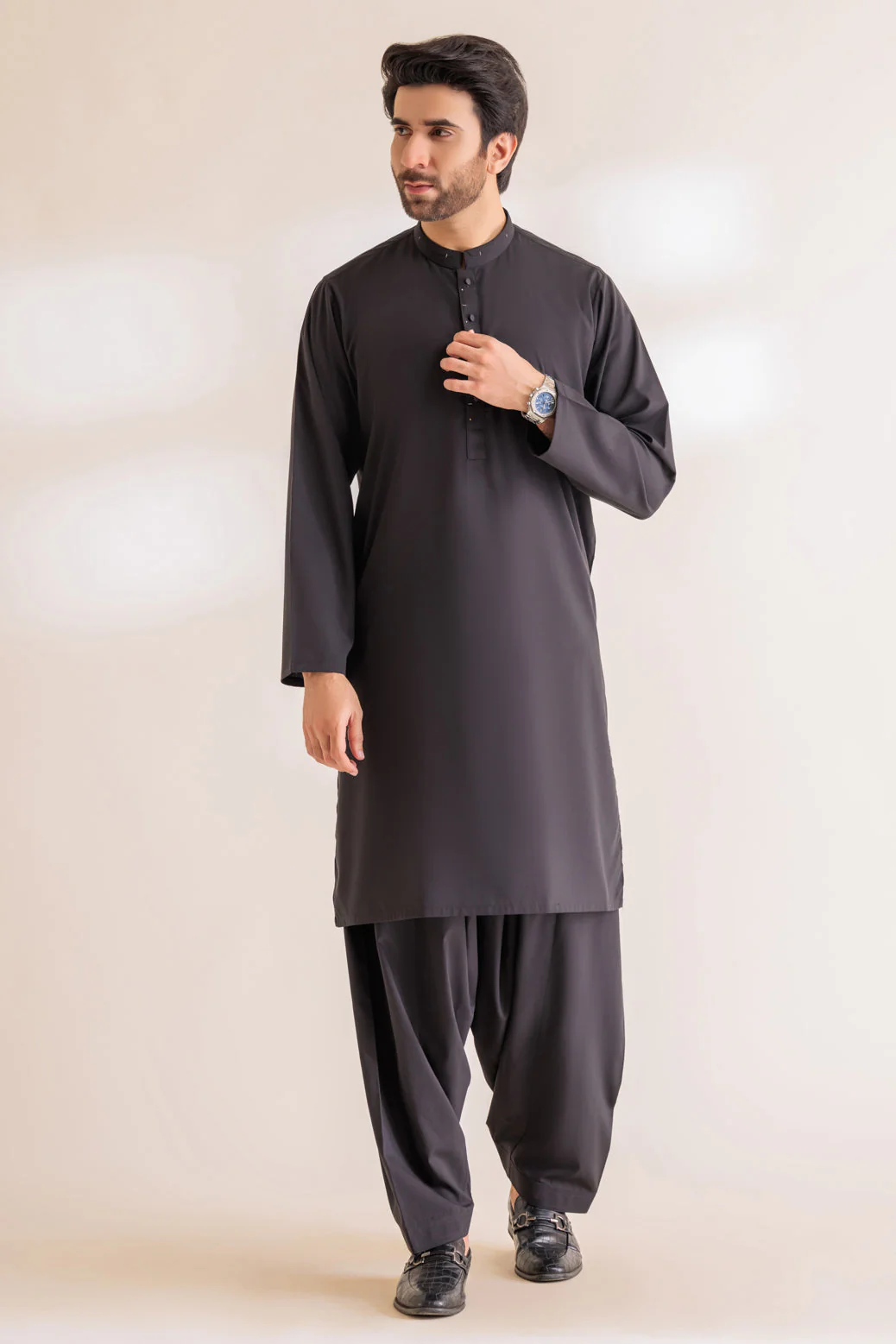 J-BLACK-BLENDED-KURTA SHALWAR - (KSRS24-004) - Image 5