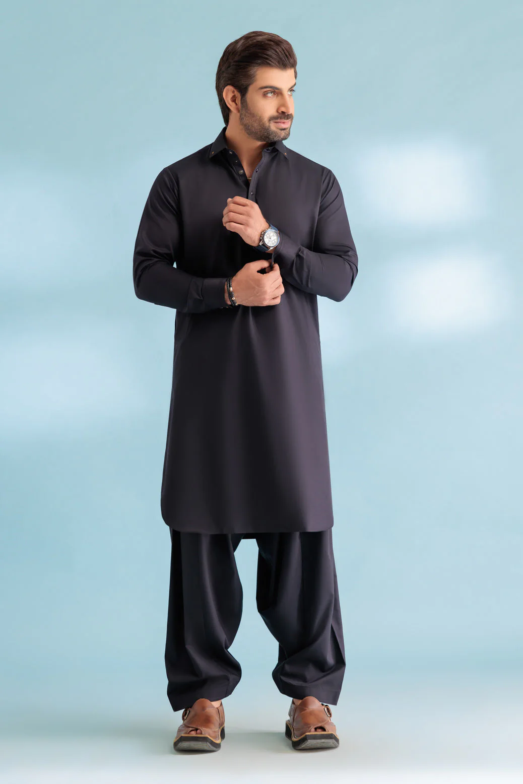 J-BLACK-BLENDED-SHALWAR SUIT - (GSSW23-091) - Image 3