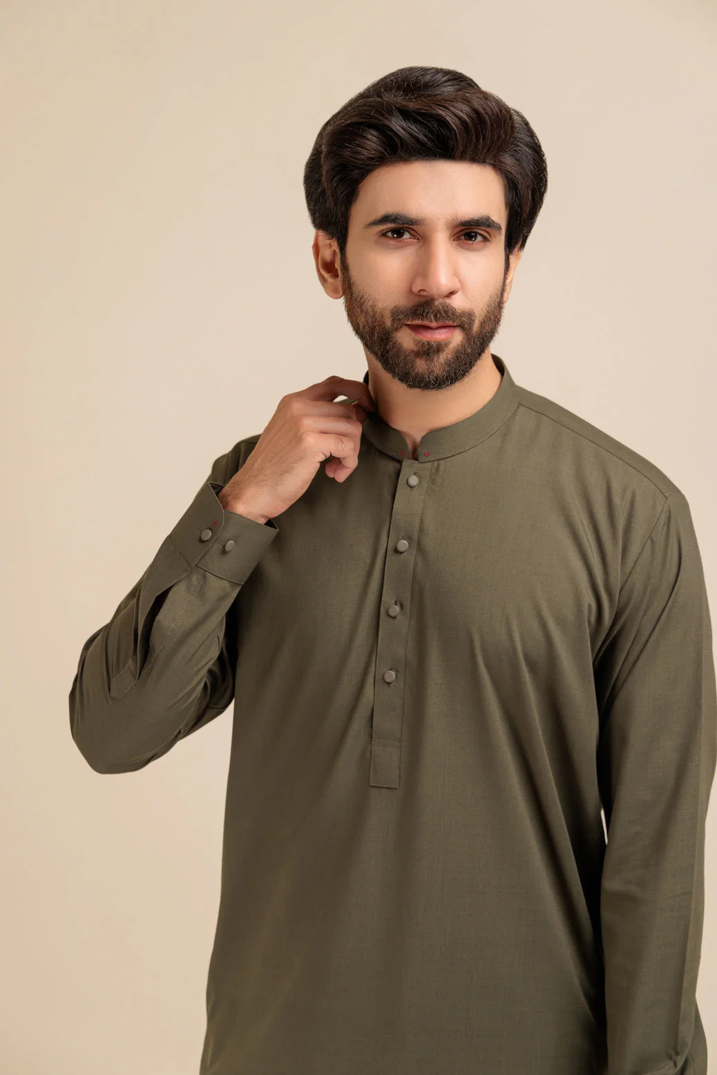 K-GREEN-BLENDED-SHALWAR SUIT - (GSBB23-012) - Image 2