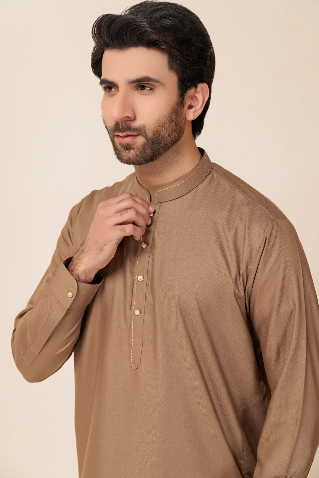 KHAKI-BLENDED-SHALWAR SUIT - (GSBW23-016) - Image 2