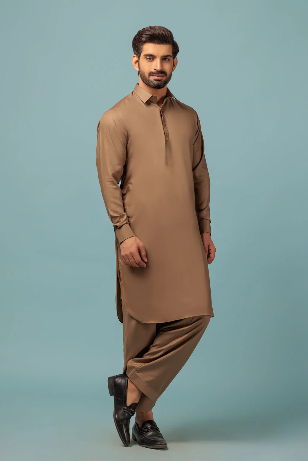 KHAKI-BLENDED-SHALWAR SUIT - (GSSW23-039) - Image 3