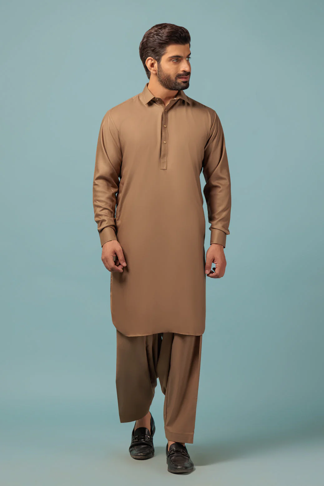 KHAKI-BLENDED-SHALWAR SUIT - (GSSW23-039) - Image 4