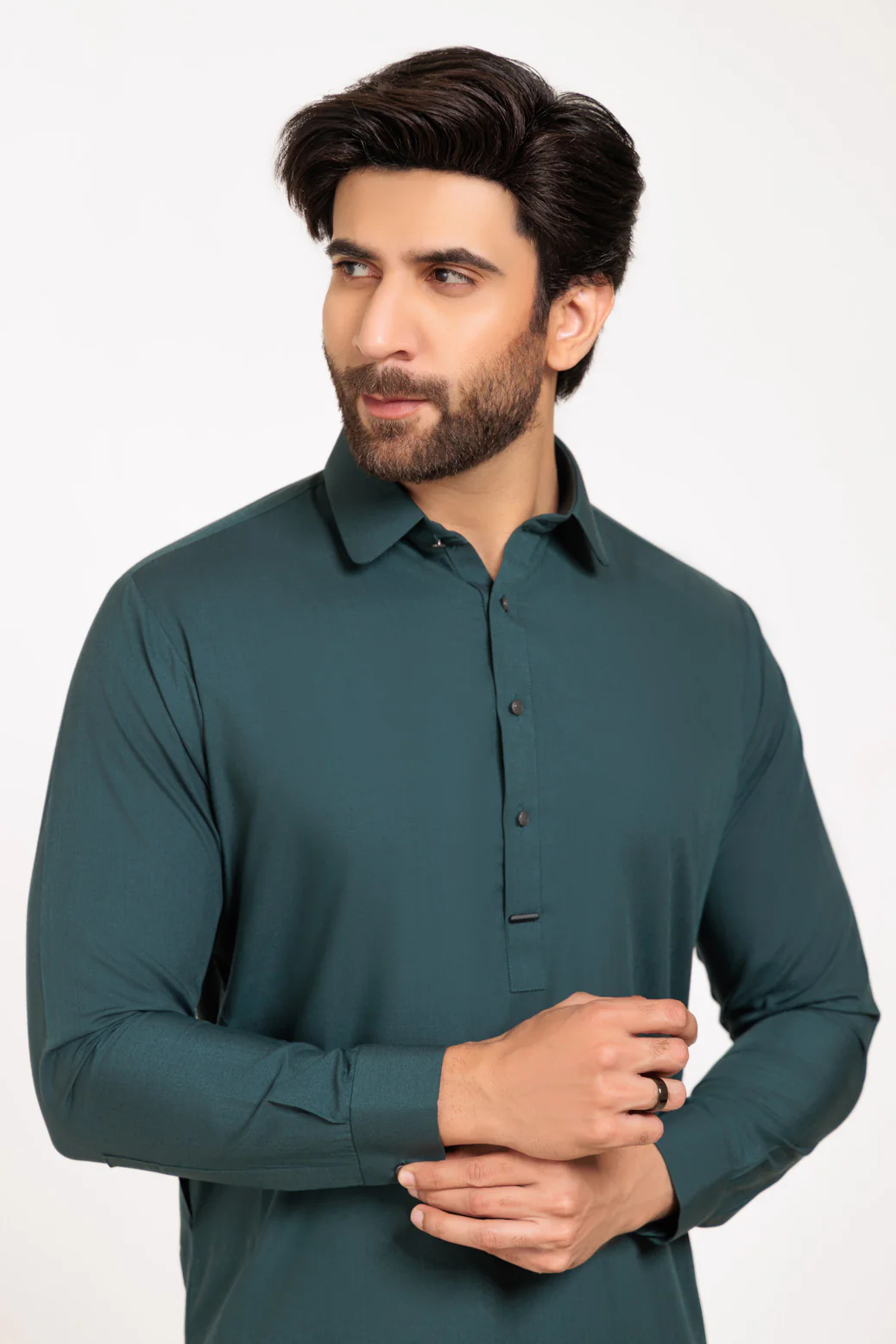 D-GREEN-BLENDED-KURTA TROUSER - (KSW24-026) - Image 2