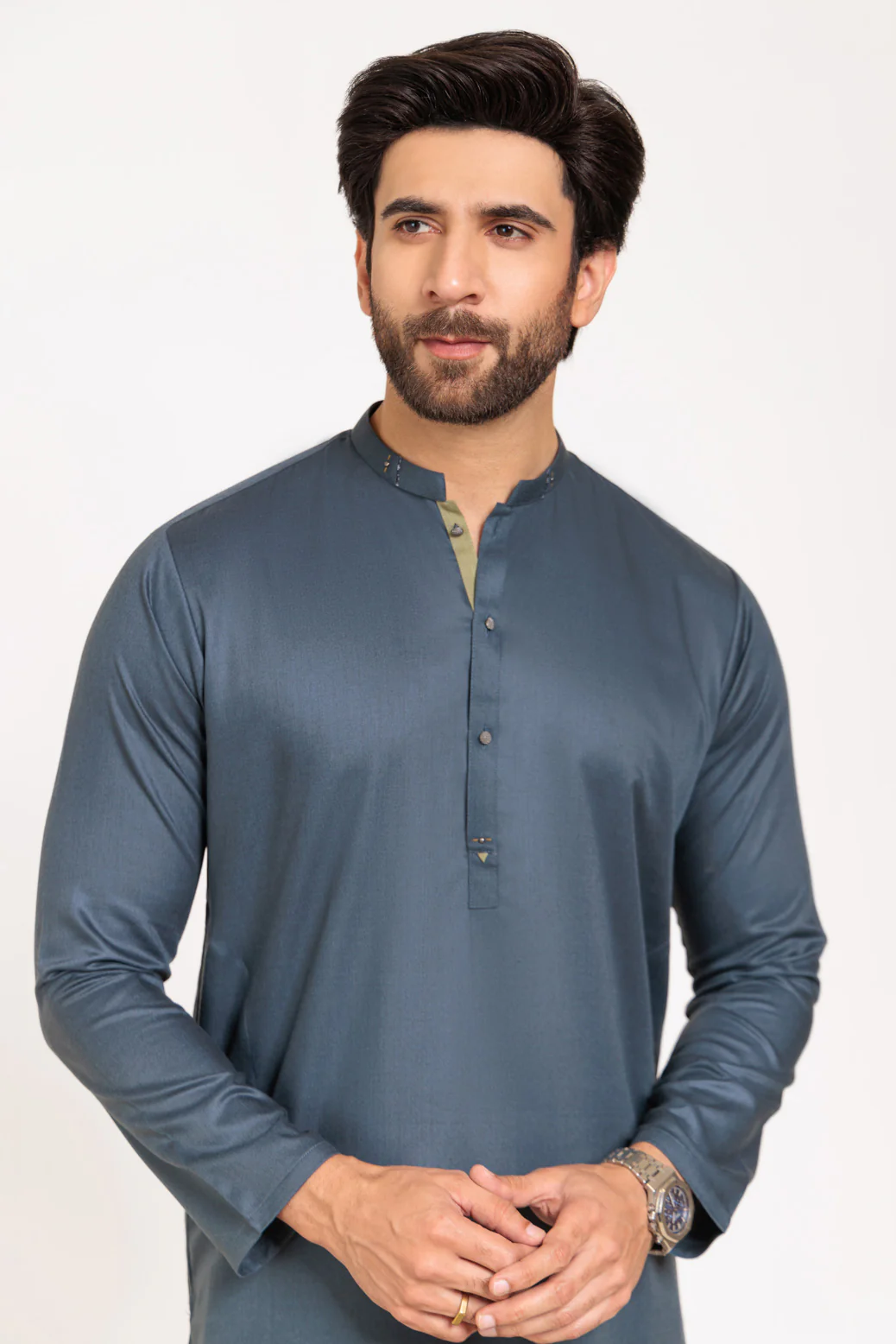 S-GREEN-BLENDED-KURTA TROUSER - (KSW24-029) - Image 2