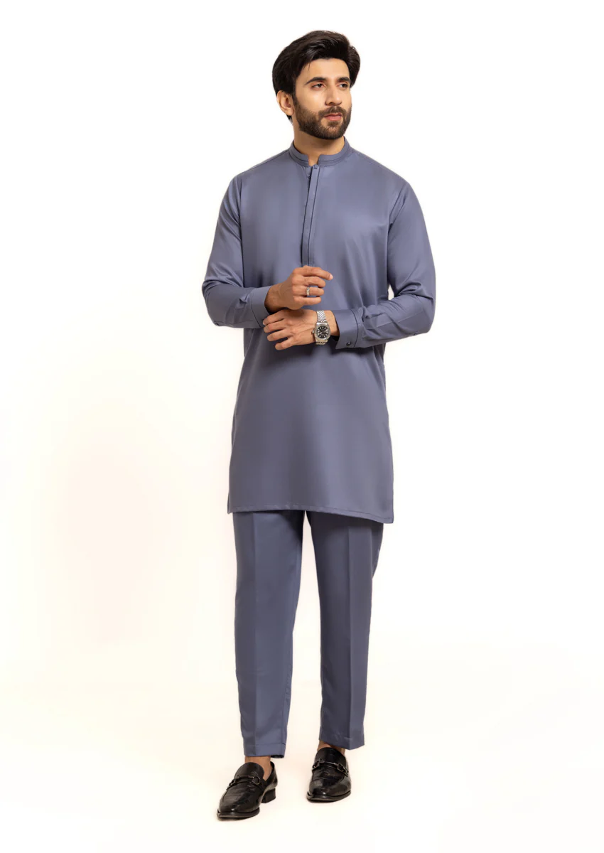 M-GREY-BLENDED-KURTA TROUSER - (KSW24-033) - Image 3