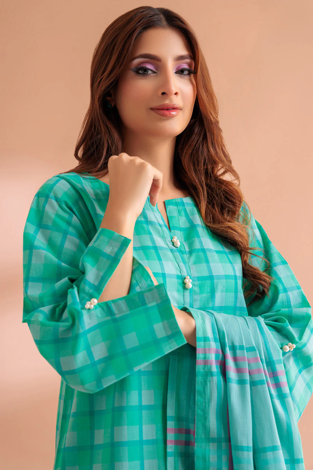 L-BLUE-YARN DYED-3 PIECE (SS2243P04) - Image 2