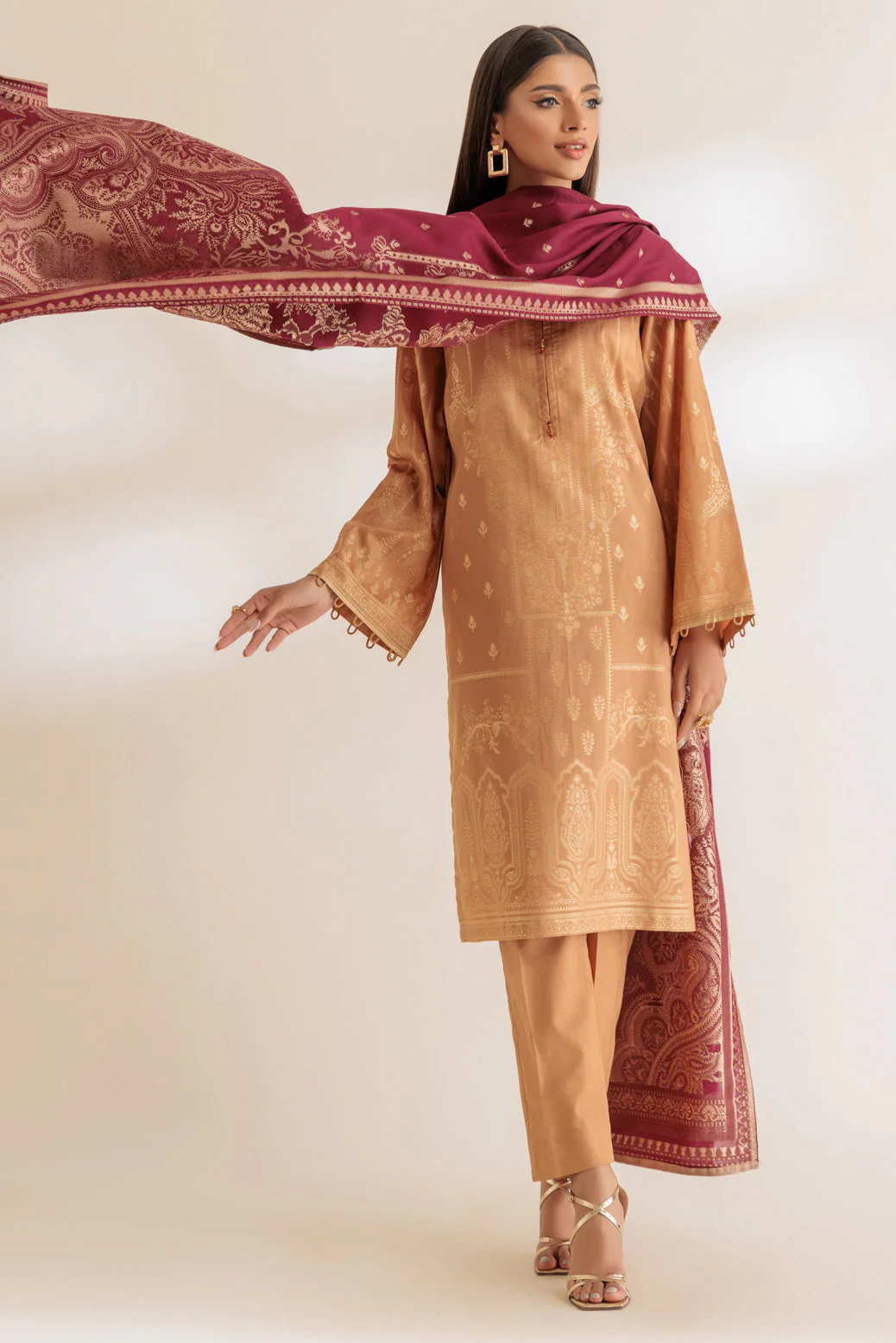 L-BROWN-JACQUARD-3 PIECE (SJ1243P02) - Image 3