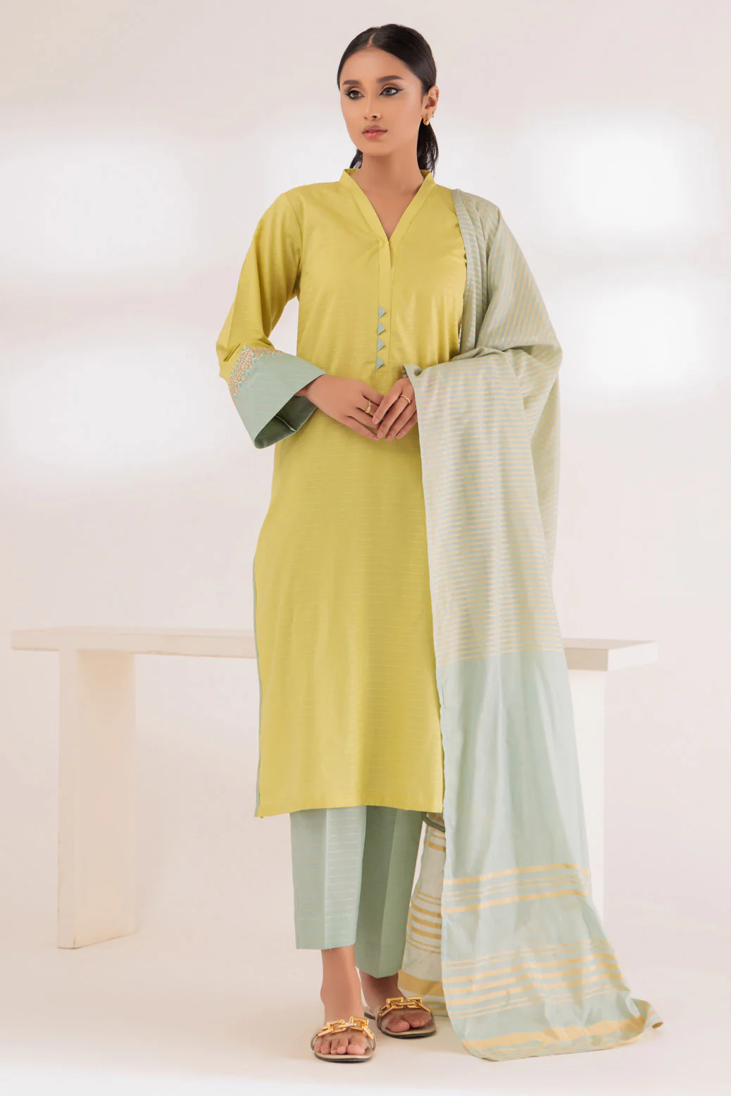 L-GREEN-DOBBY-3 PIECE (SAS233P65) - Image 3