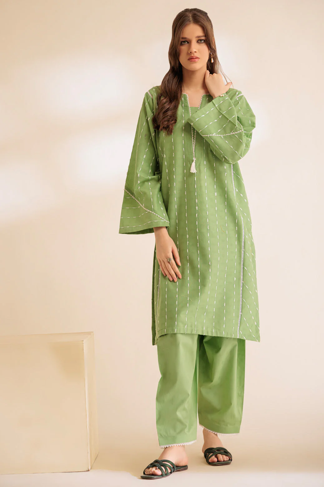 L-GREEN-JACQUARD-2 PIECE (SS6242P24) - Image 2