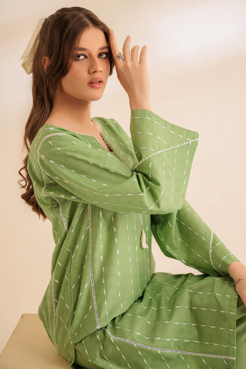 L-GREEN-JACQUARD-2 PIECE (SS6242P24) - Image 3