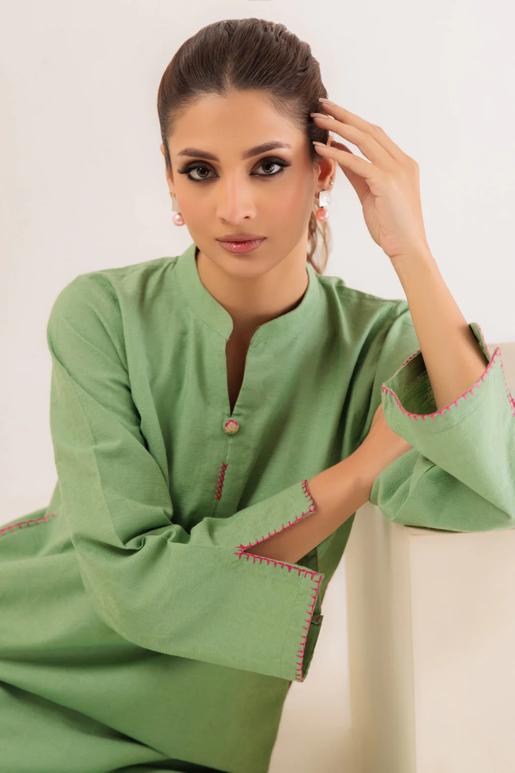 L-GREEN-JACQUARD-2 PIECE (WS6232P26) - Image 2