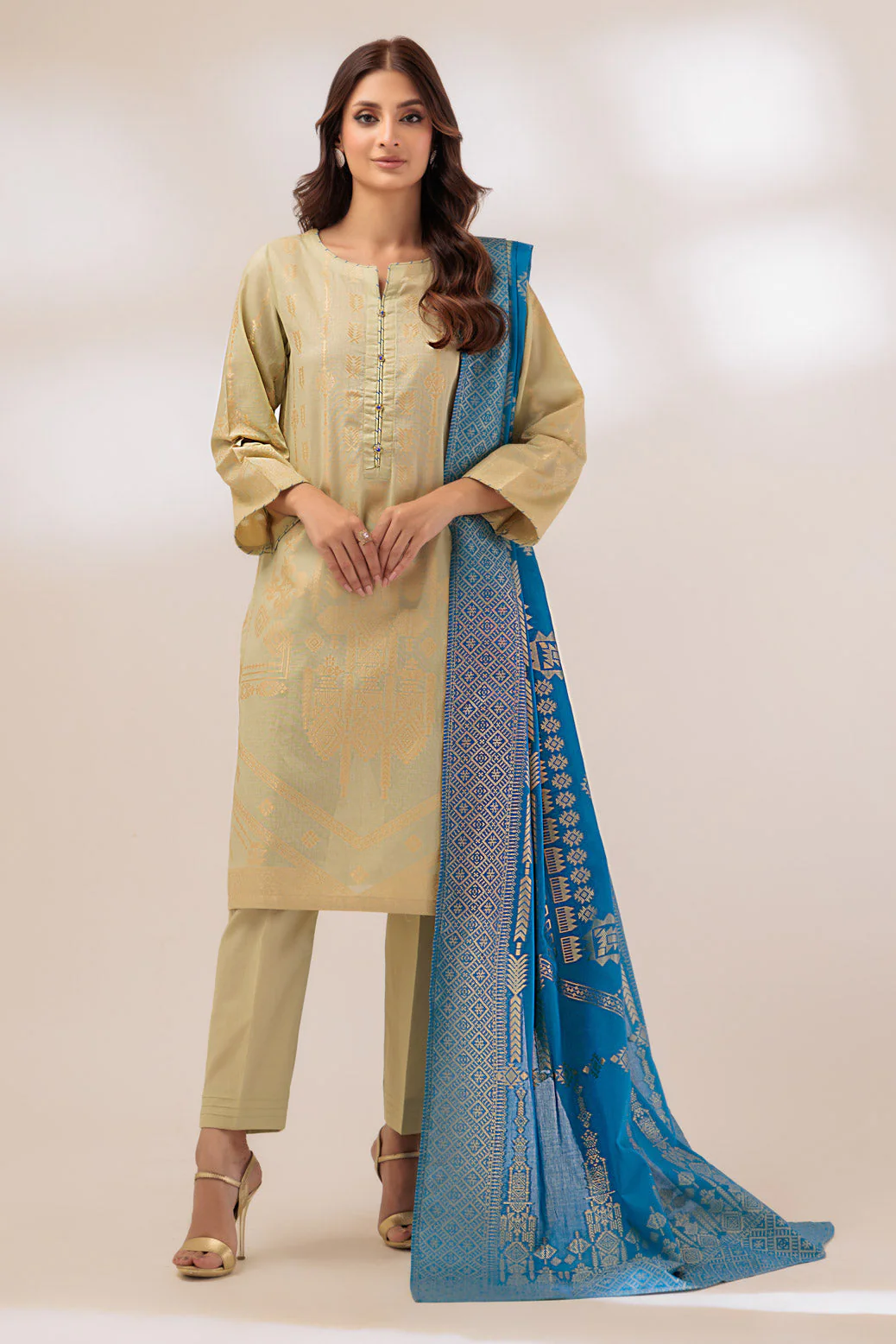 L-GREEN-JACQUARD-3 PIECE (PWJ5233P13) - Image 3