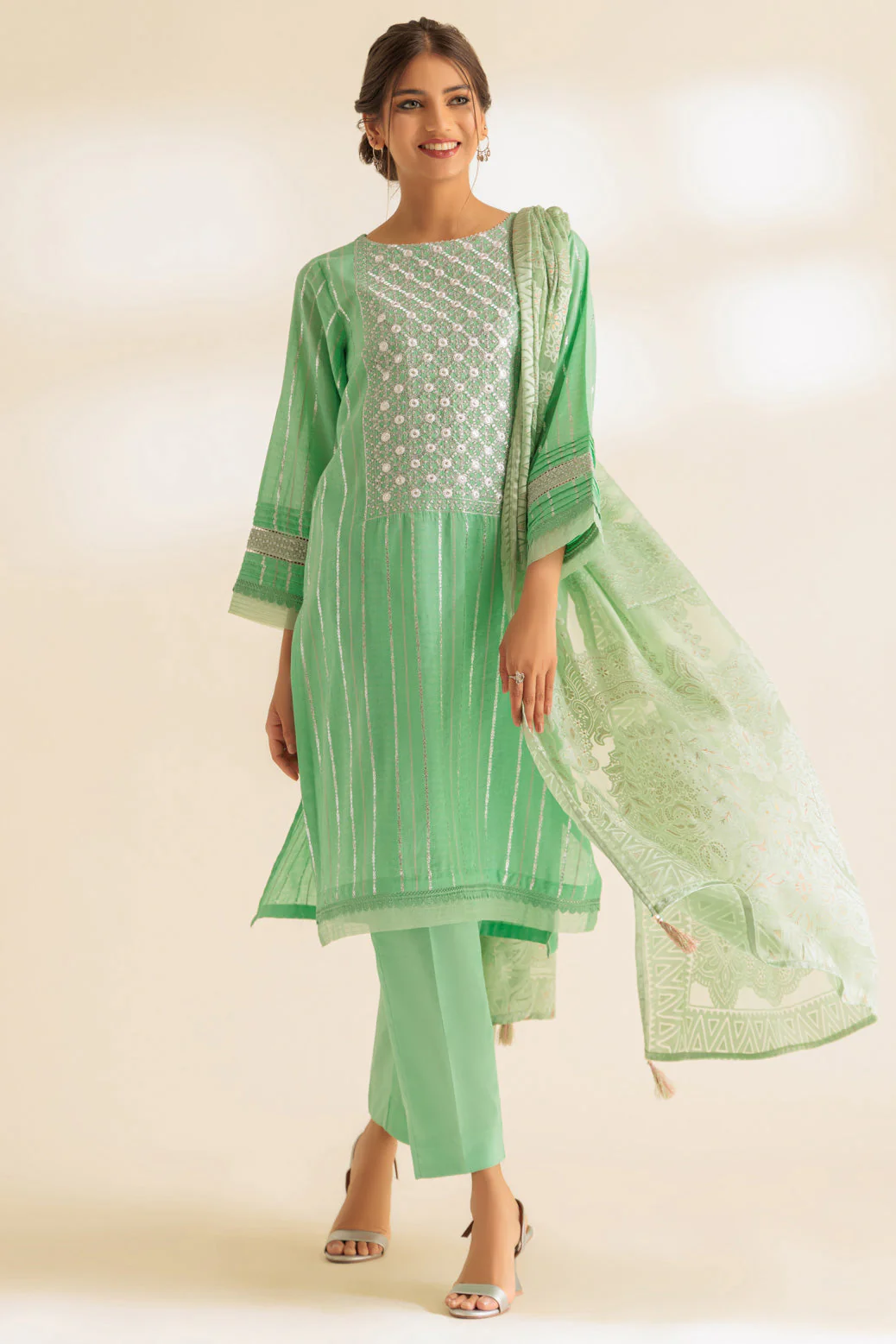 L-GREEN-JACQUARD-3 PIECE (SS5243P35) - Image 2