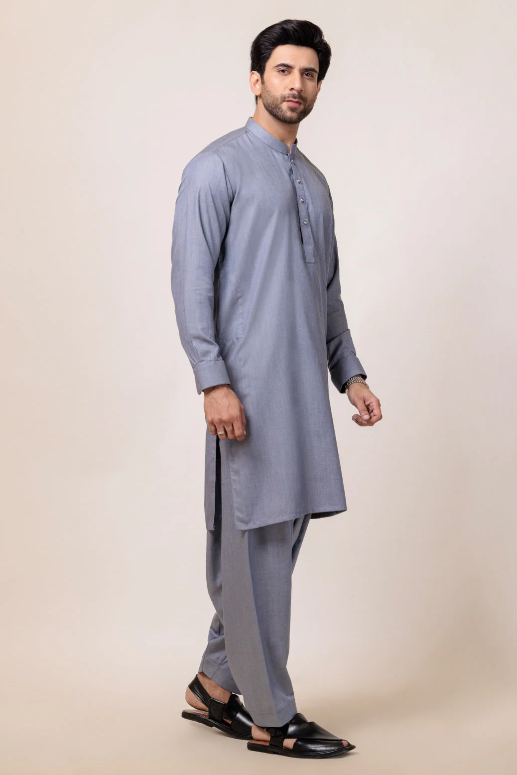 L-GREY-BLENDED-SHALWAR SUIT  - (GSBW24-004) - Image 3