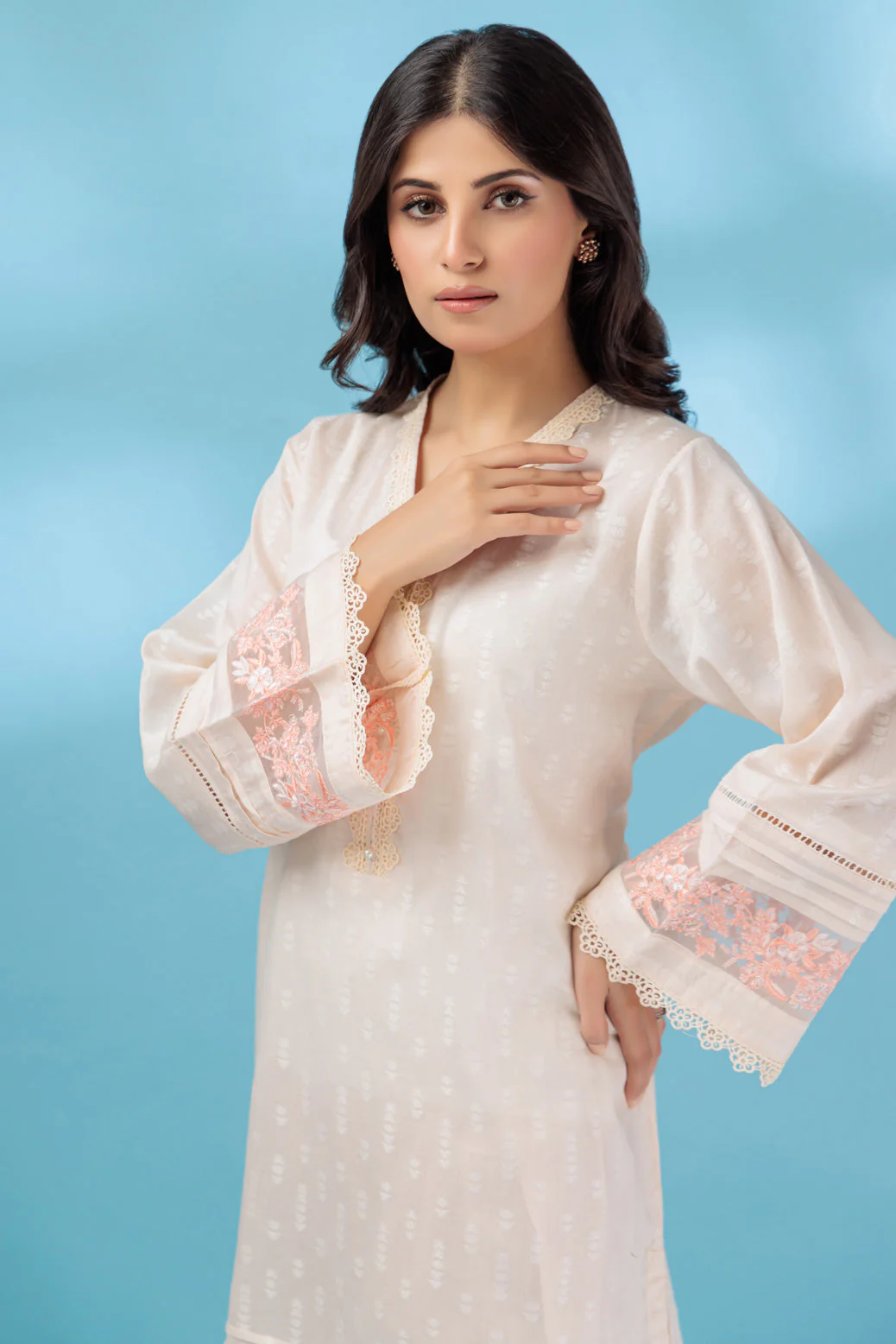 L-PEACH-JACQUARD-2 PIECE (SRLS232P32) - Image 2