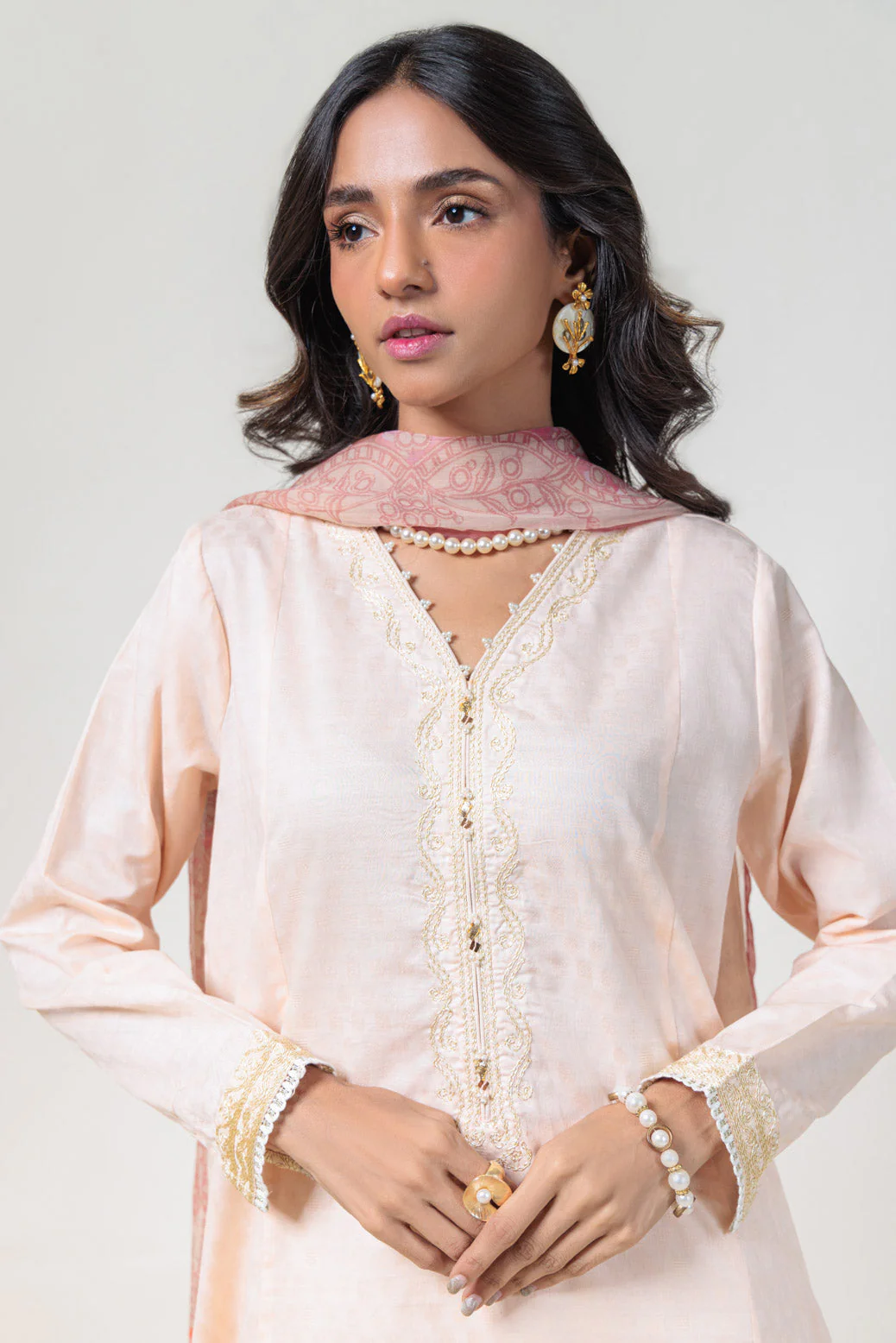 L-PEACH-JACQUARD-3 PIECE (BPS6243P13) - Image 2
