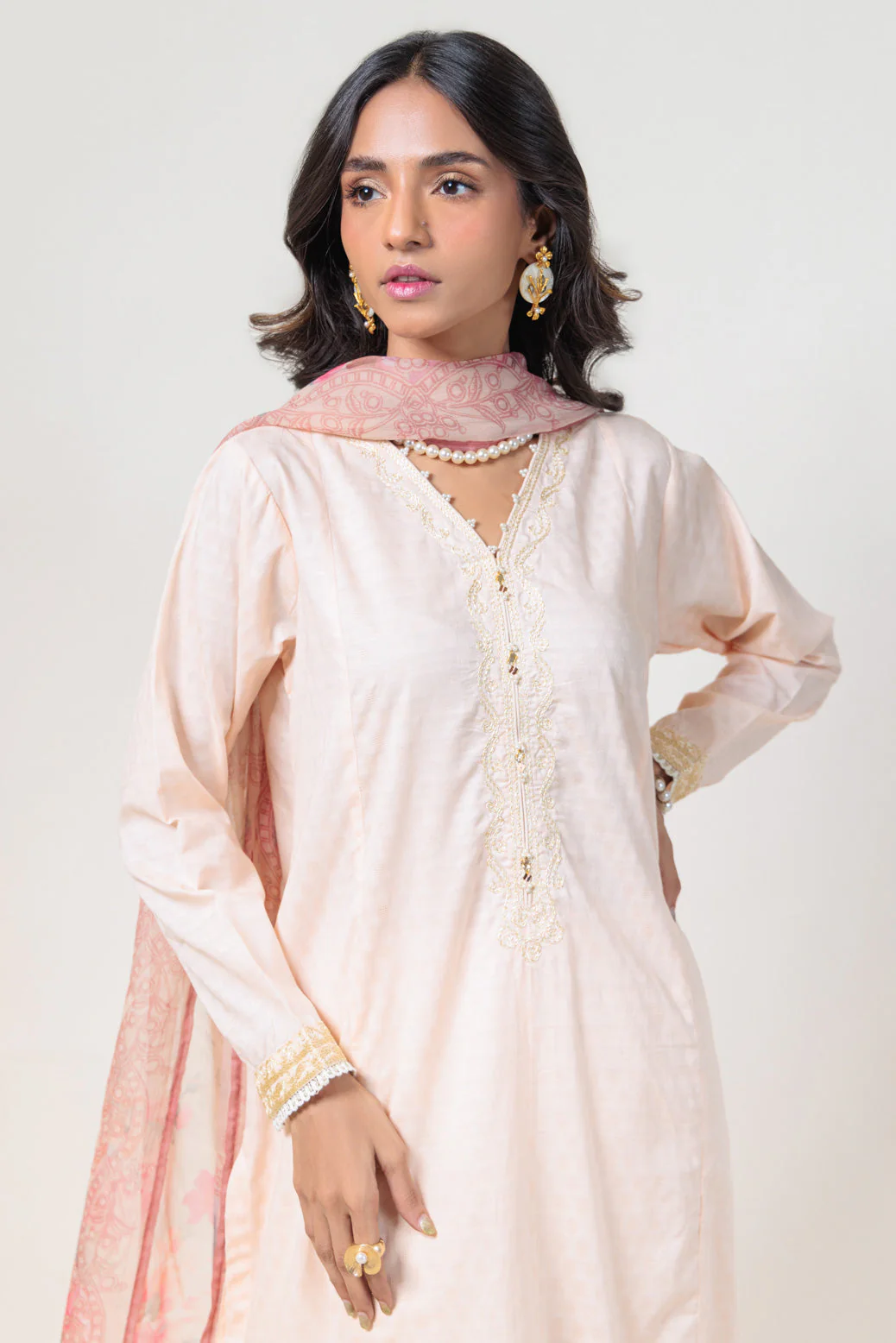 L-PEACH-JACQUARD-3 PIECE (BPS6243P13) - Image 3