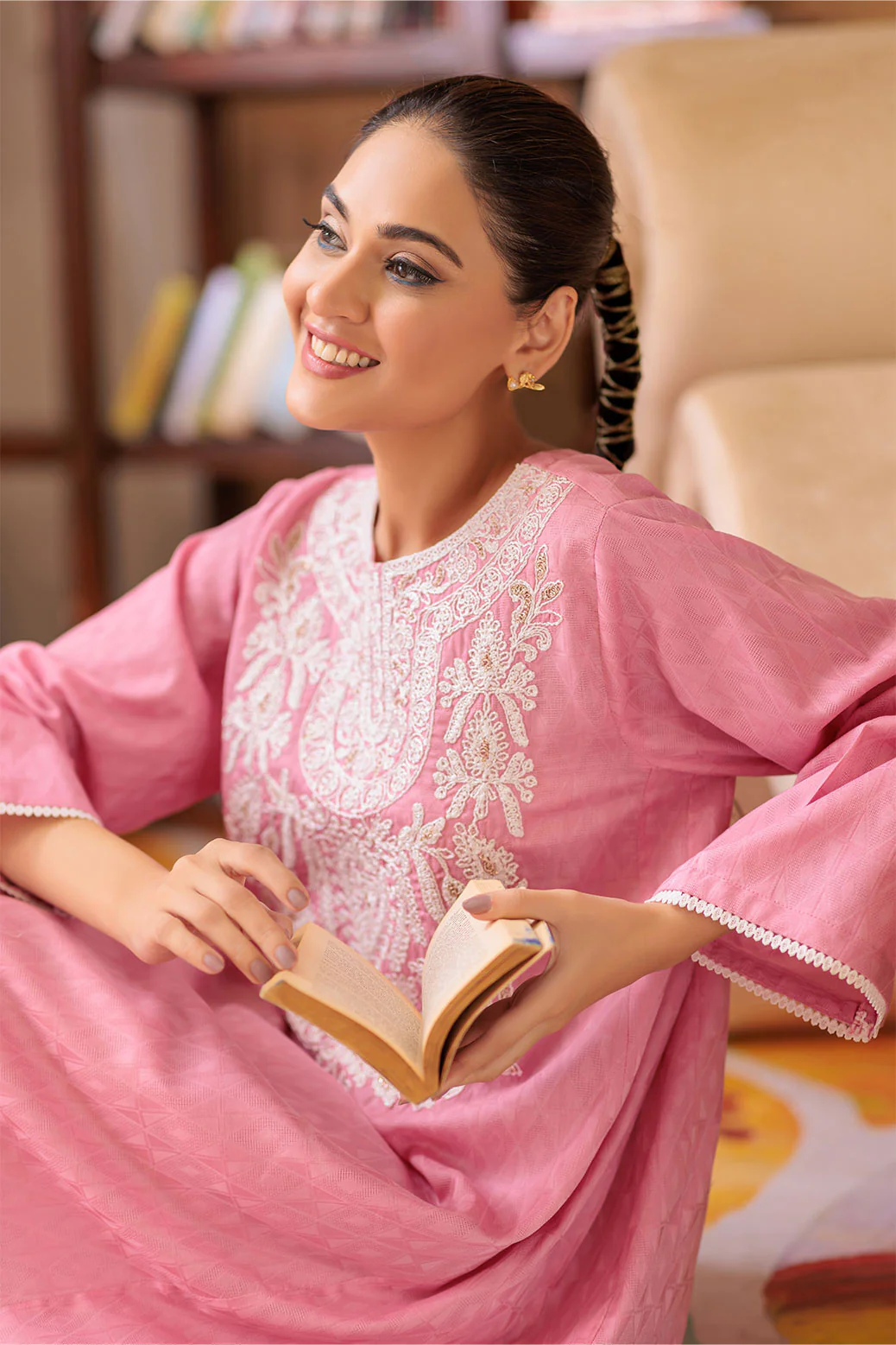 L-PINK-JACQUARD-2 PIECE (JSS232P02) - Image 5
