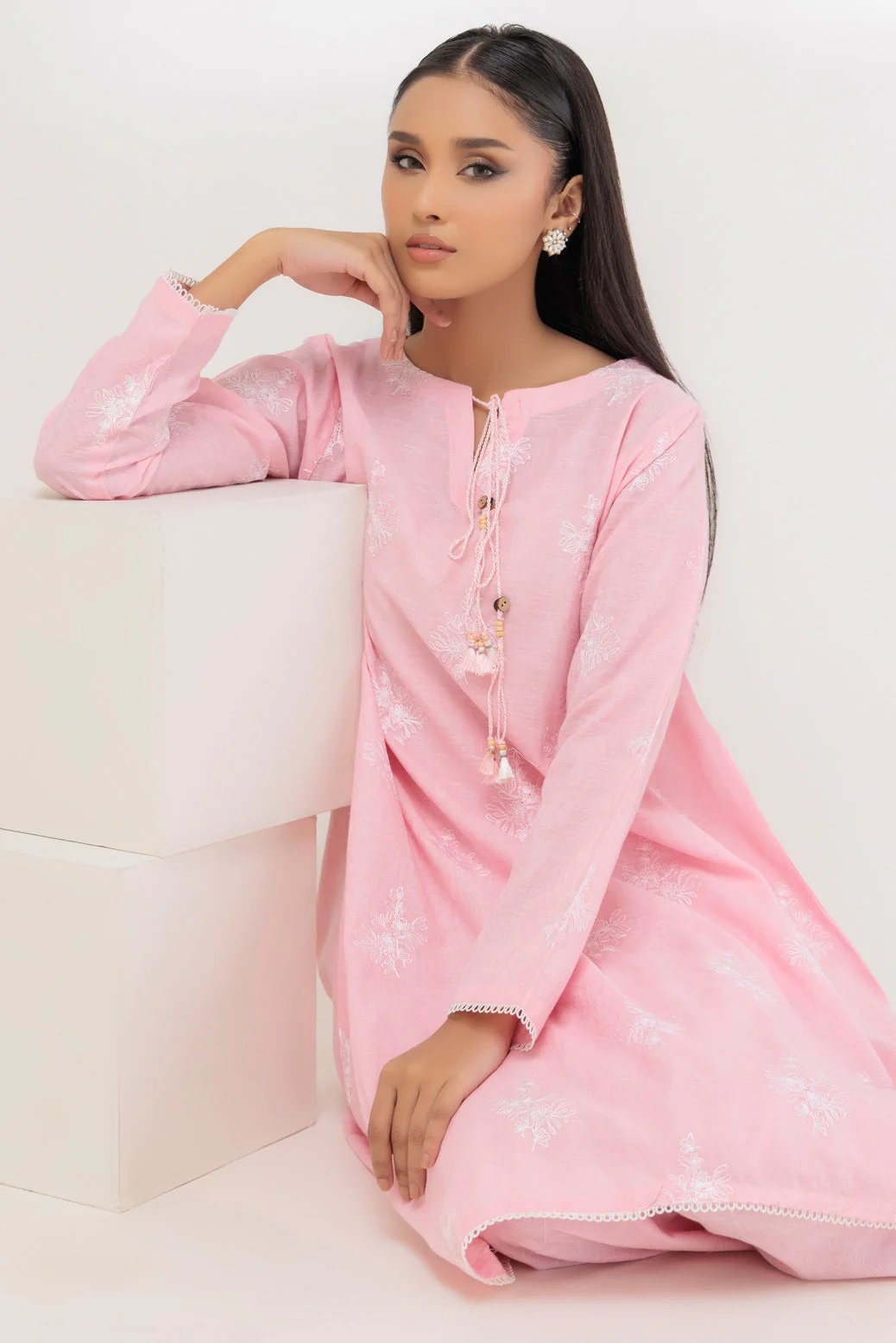 L-PINK-JACQUARD-2 PIECE (SRLS232P34) - Image 2