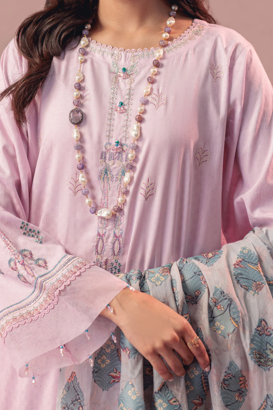L-PINK-JACQUARD-3 PIECE (6S24C3P133) - Image 2