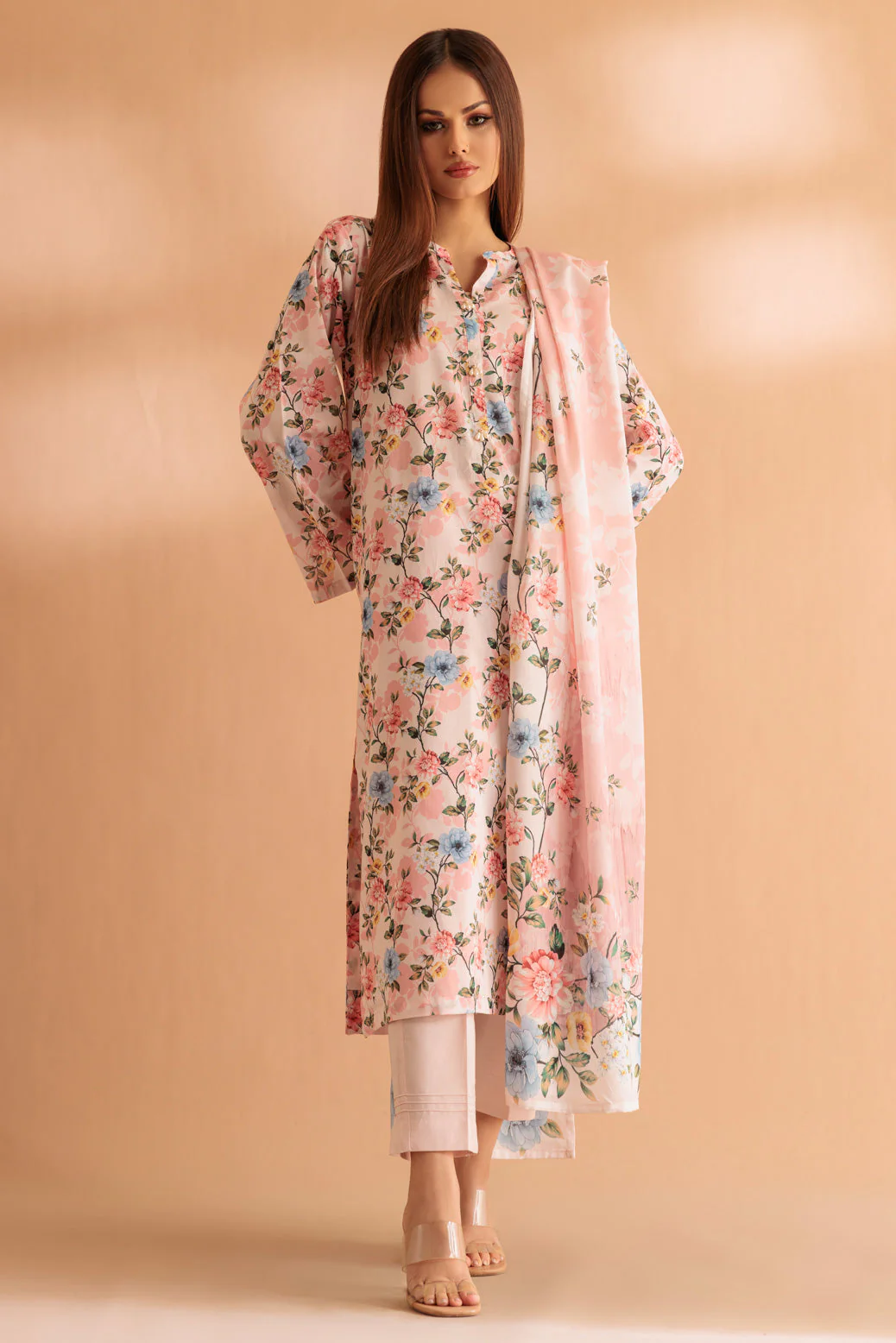 L-PINK-LAWN-3 PIECE (SS2243P45) - Image 2