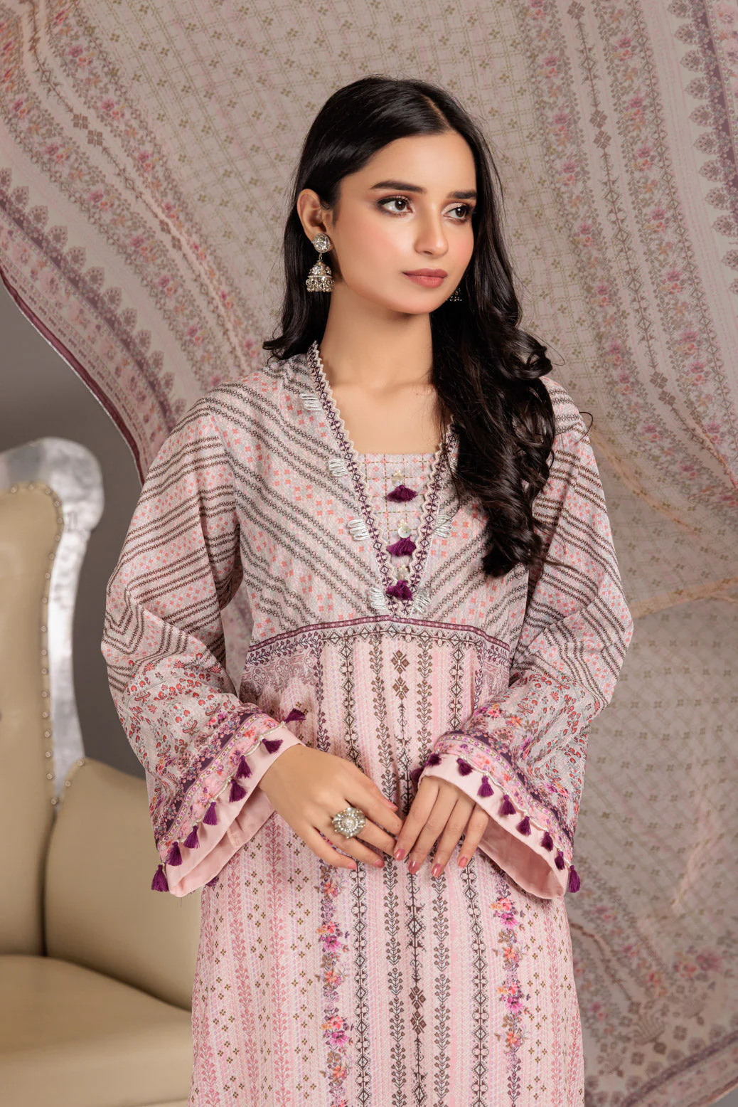 L-PINK-LAWN-3 PIECE (SSS233P40) - Image 3