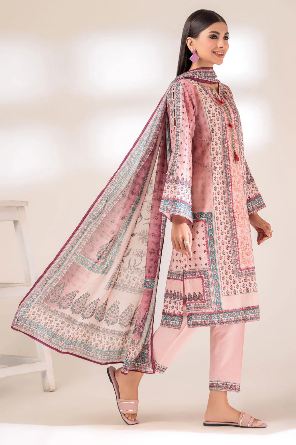 L-PINK-LAWN-3 PIECE (SSS233P93) - Image 2