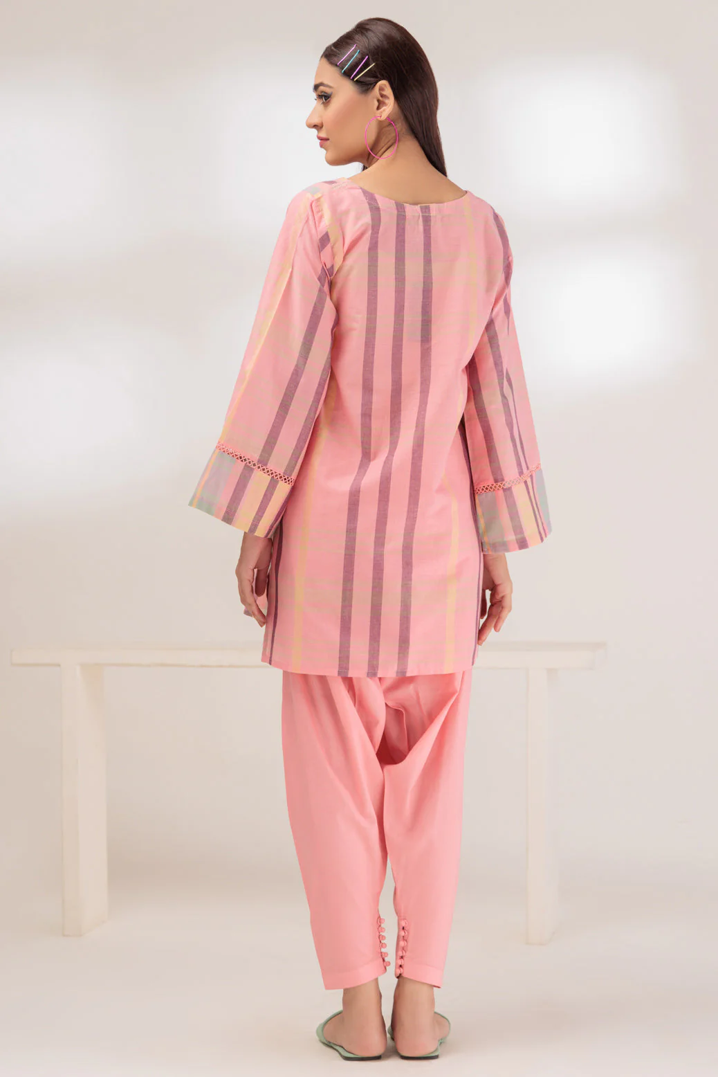 L-PINK-YARN DYED-2 PIECE (SRLS232P40) - Image 4