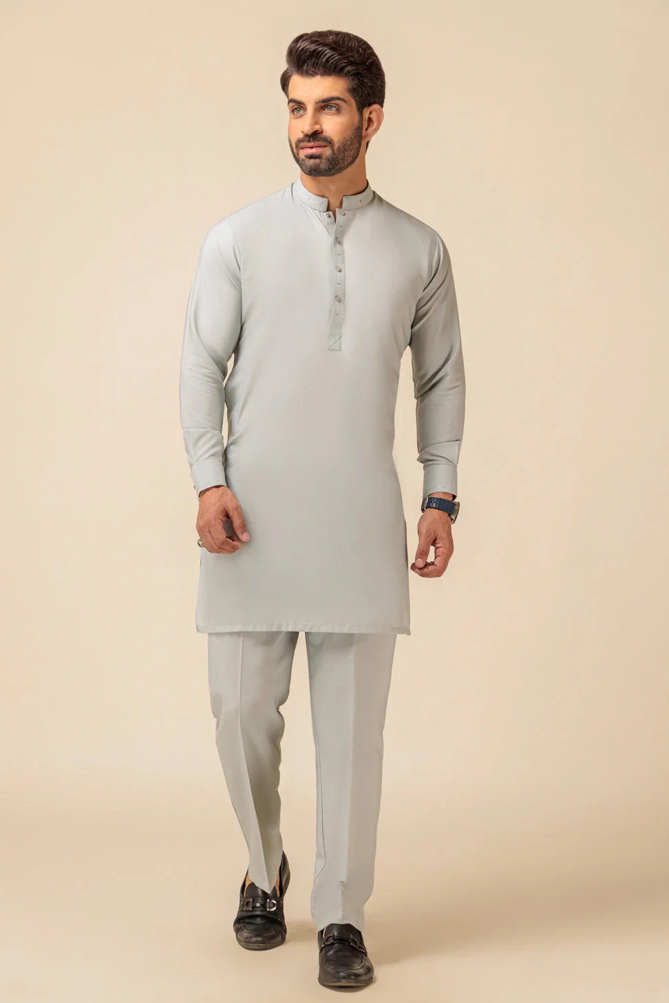 L-PISTA-BLENDED-KURTA PAJAMA TROUSER - (KSB23-009) - Image 2