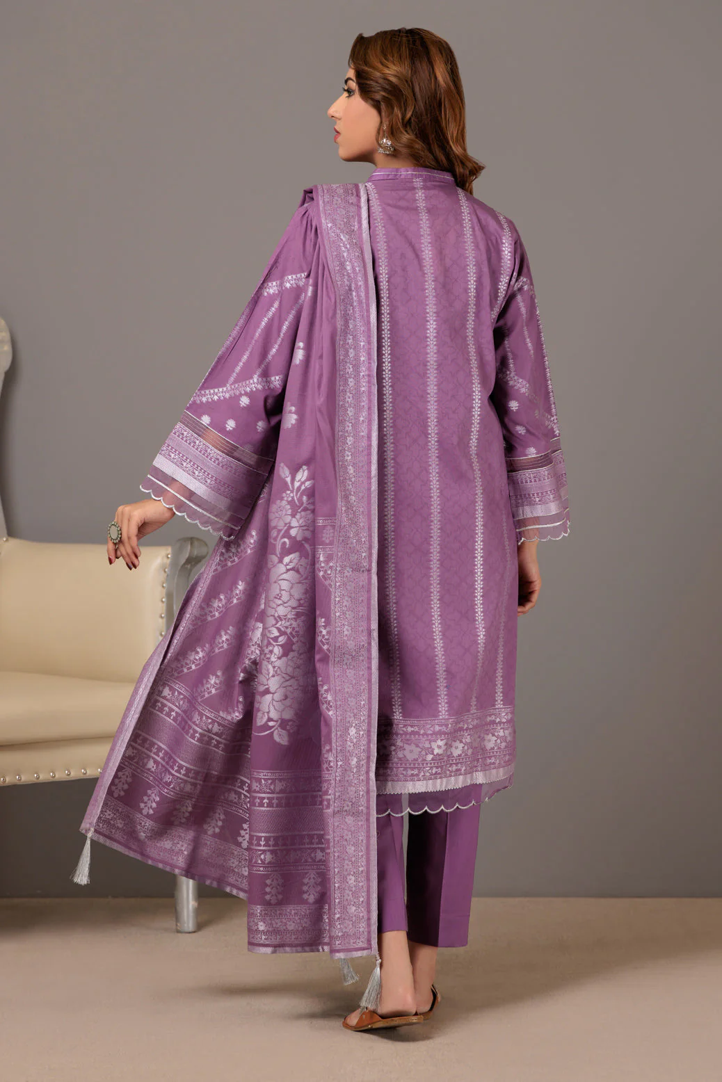 L-PURPLE-JACQUARD-3 PIECE (JSS233P15) - Image 4