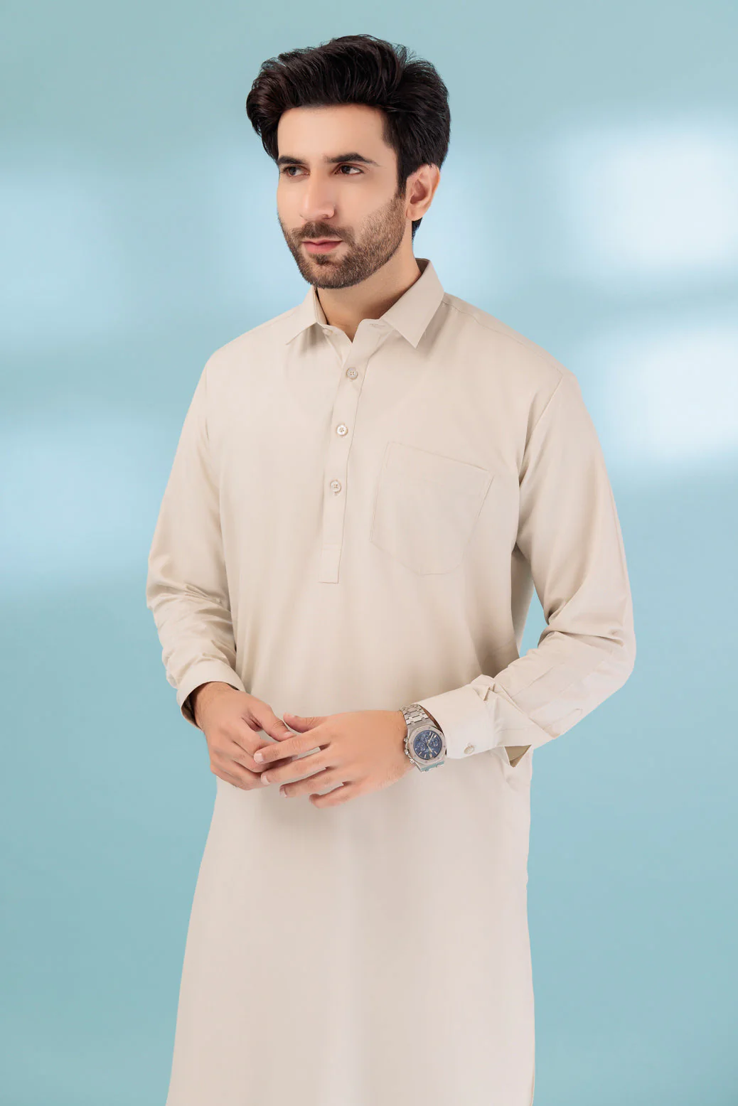 L-TAN-BLENDED-SHALWAR SUIT - (GSSS23-031) - Image 4