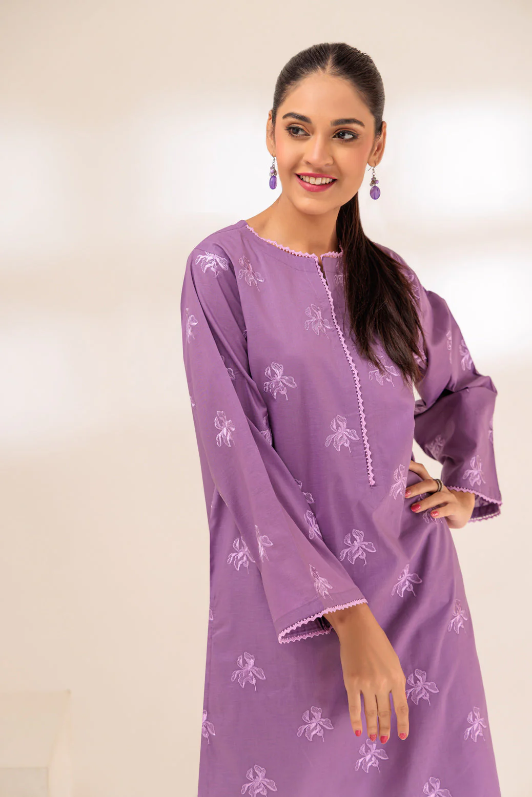 LAVENDER-CAMBRIC-2 PIECE (SRLS232P53) - Image 2