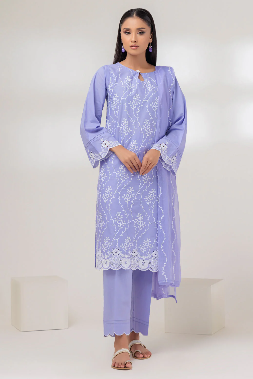 LAVENDER-CAMBRIC-3 PIECE (SRS233P68) - Image 3