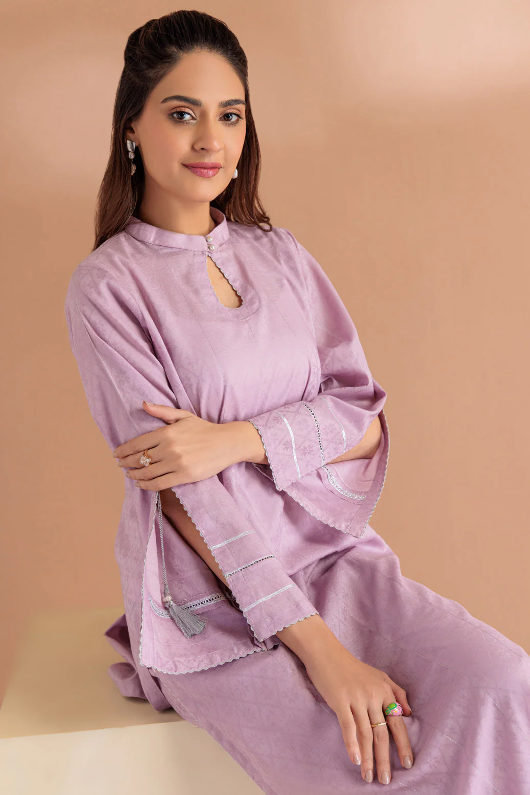LAVENDER-JACQUARD-2 PIECE (BSRS232P11) - Image 2