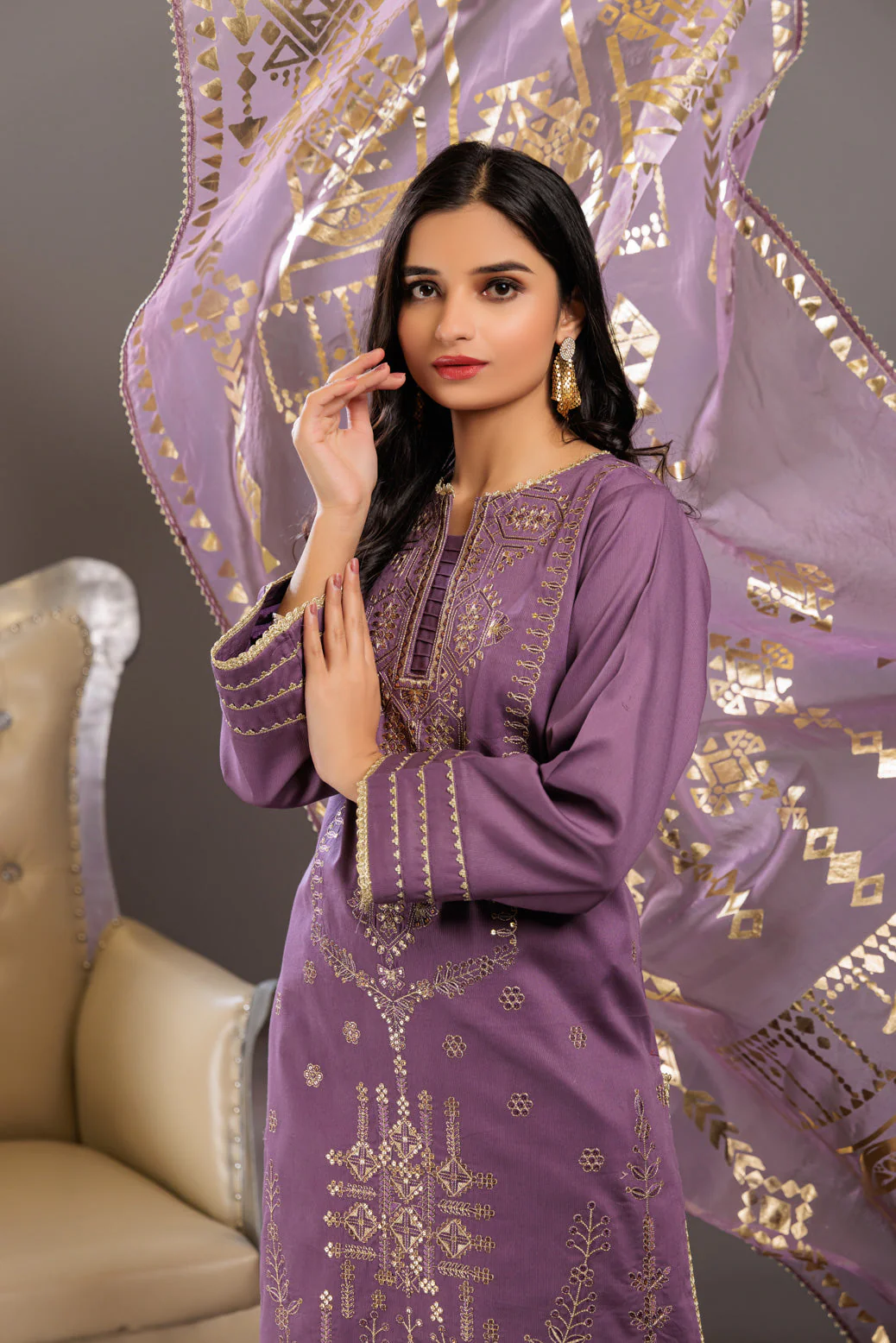 LILAC-CORDUROY-3 PIECE (CD3H223P01) - Image 2