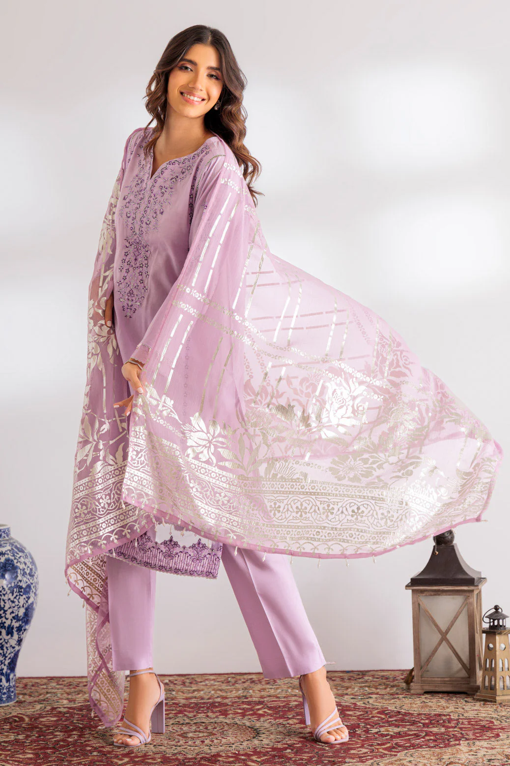 LILAC-JACQUARD-3 PIECE (BS5243P21) - Image 3