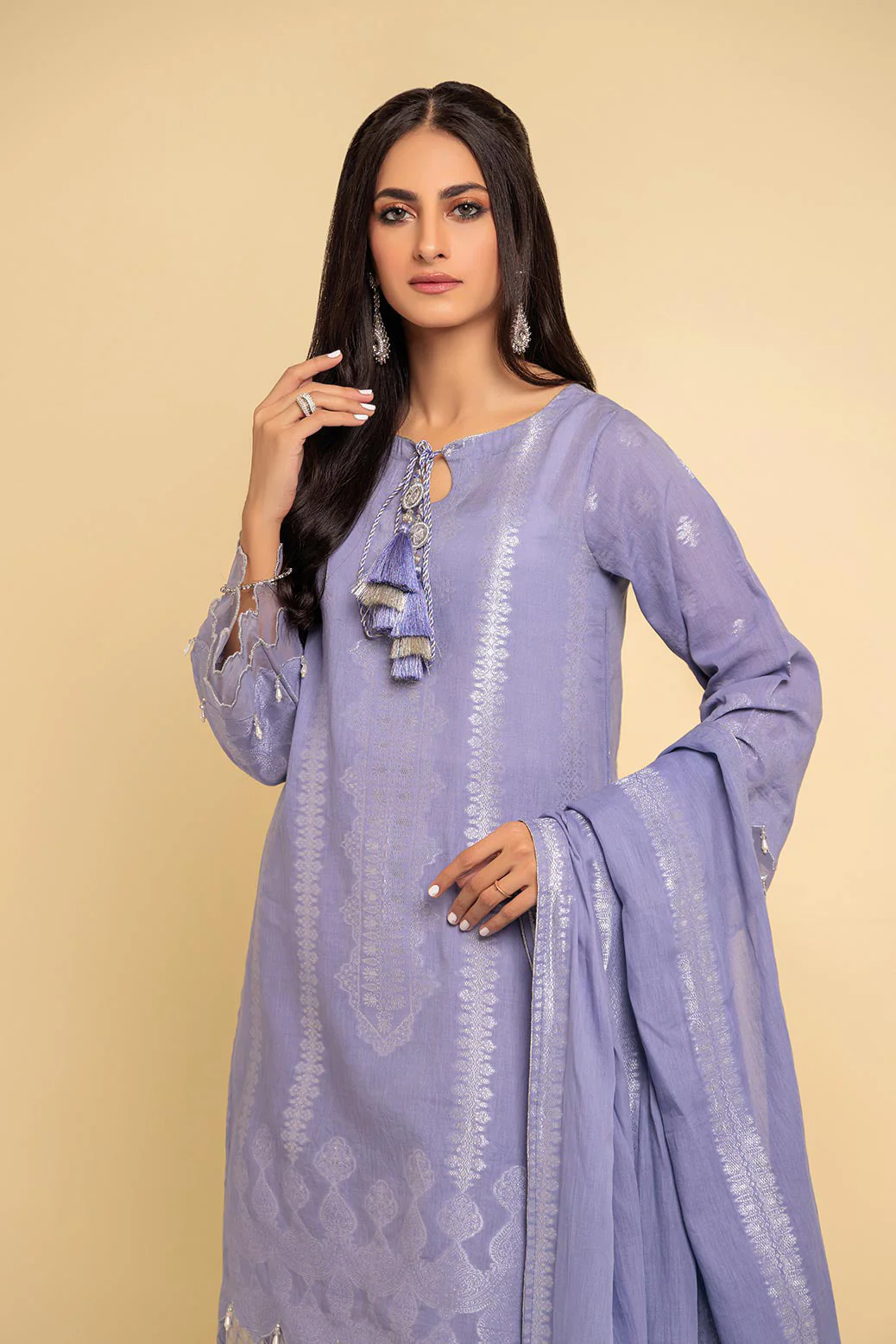 LILAC-JACQUARD-3 PIECE (JSS233P19) - Image 2