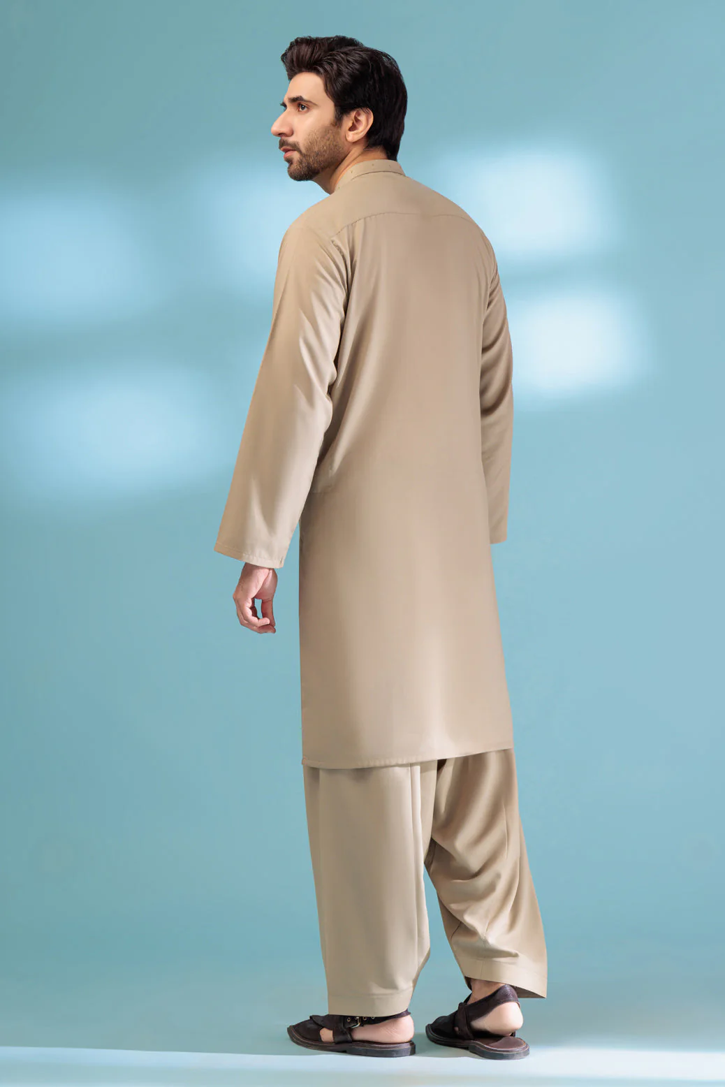 M-GREEN-BLENDED-KURTA SHALWAR - (KSRB23-010) - Image 5