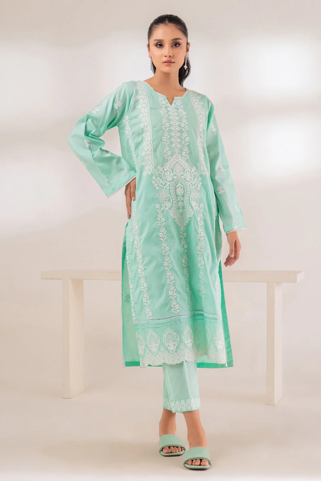 M-GREEN-CAMBRIC-2 PIECE (SHS232P03) - Image 2