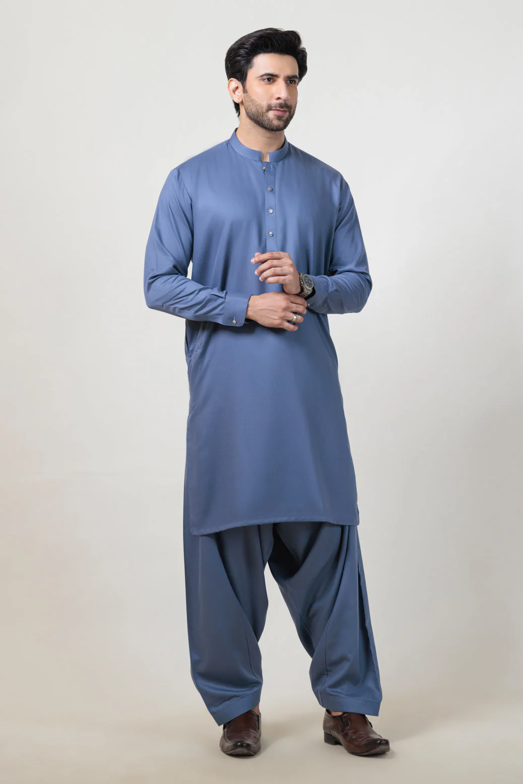 M-GREY-BLENDED-SHALWAR SUIT - (GSBW24-006) - Image 4