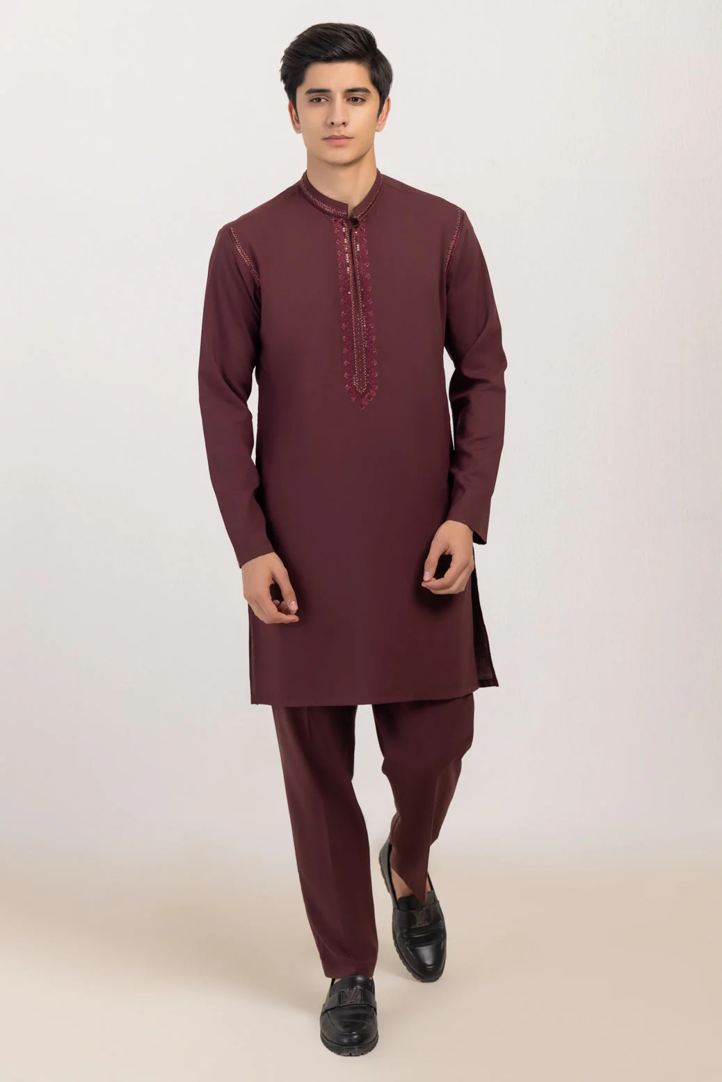 M-RED-BLENDED-KURTA TROUSER - (KSS24-041) - Image 4