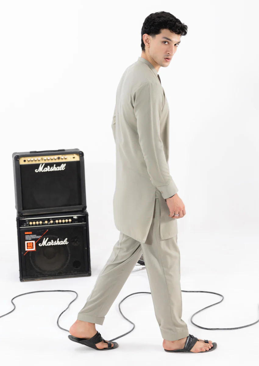 Olive-Blended-Kurta Trouser - (M25KPS2001) - Image 3