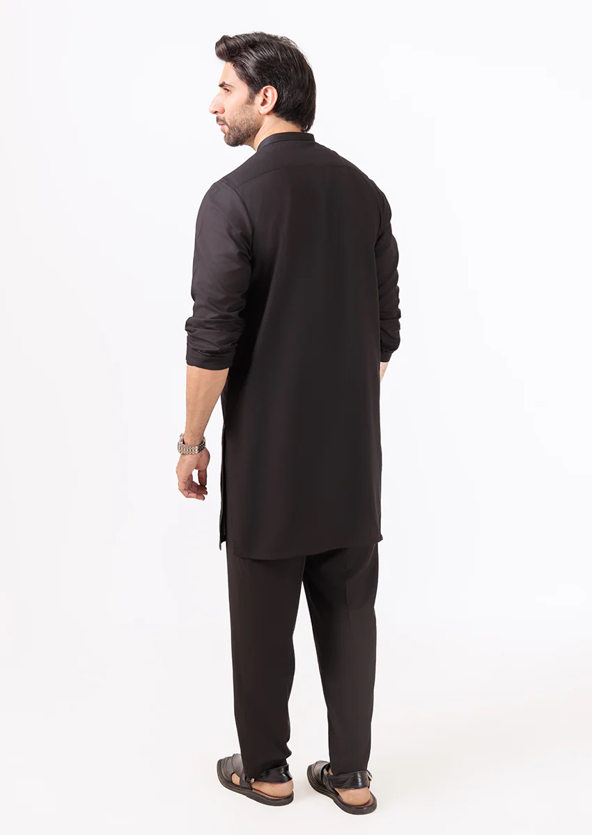 Black-Blended-Kurta Trouser - (M25KPS2002) - Image 2