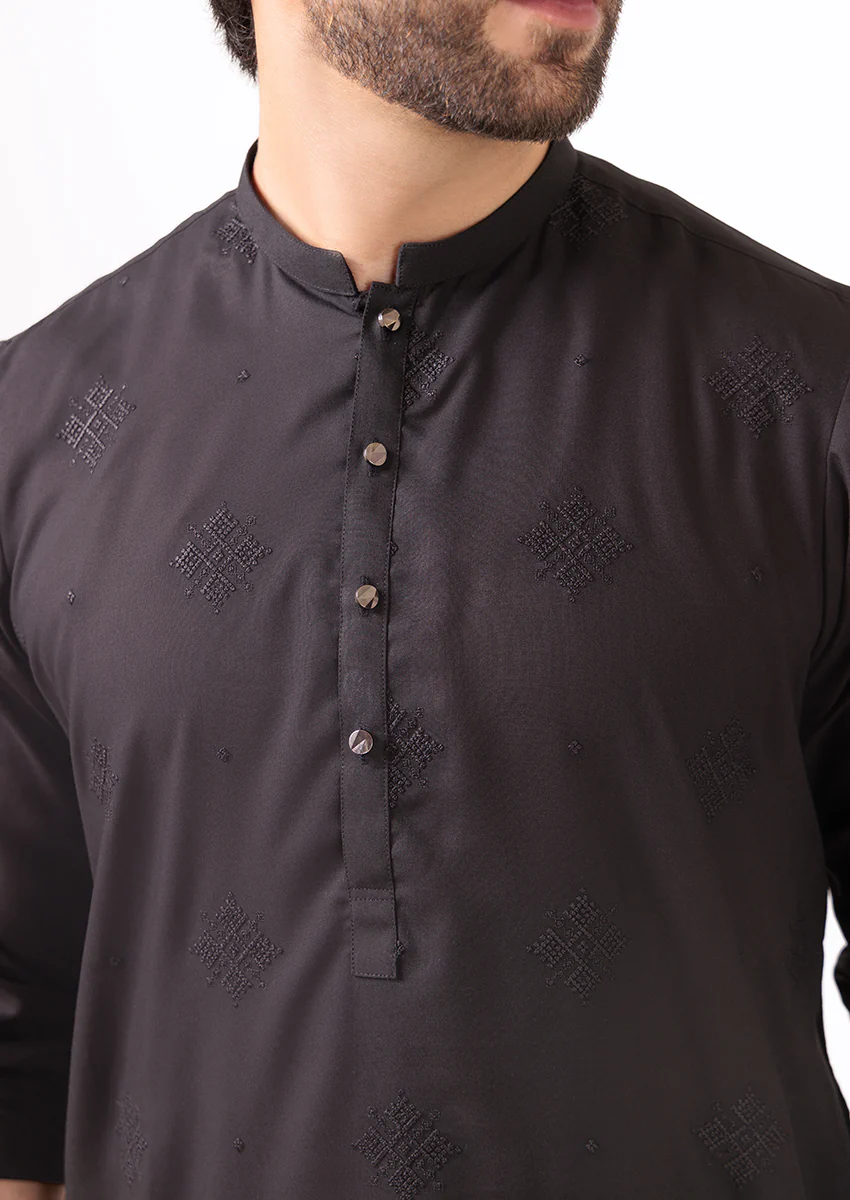 Black-Blended-Kurta Trouser - (M25KPS2002) - Image 6
