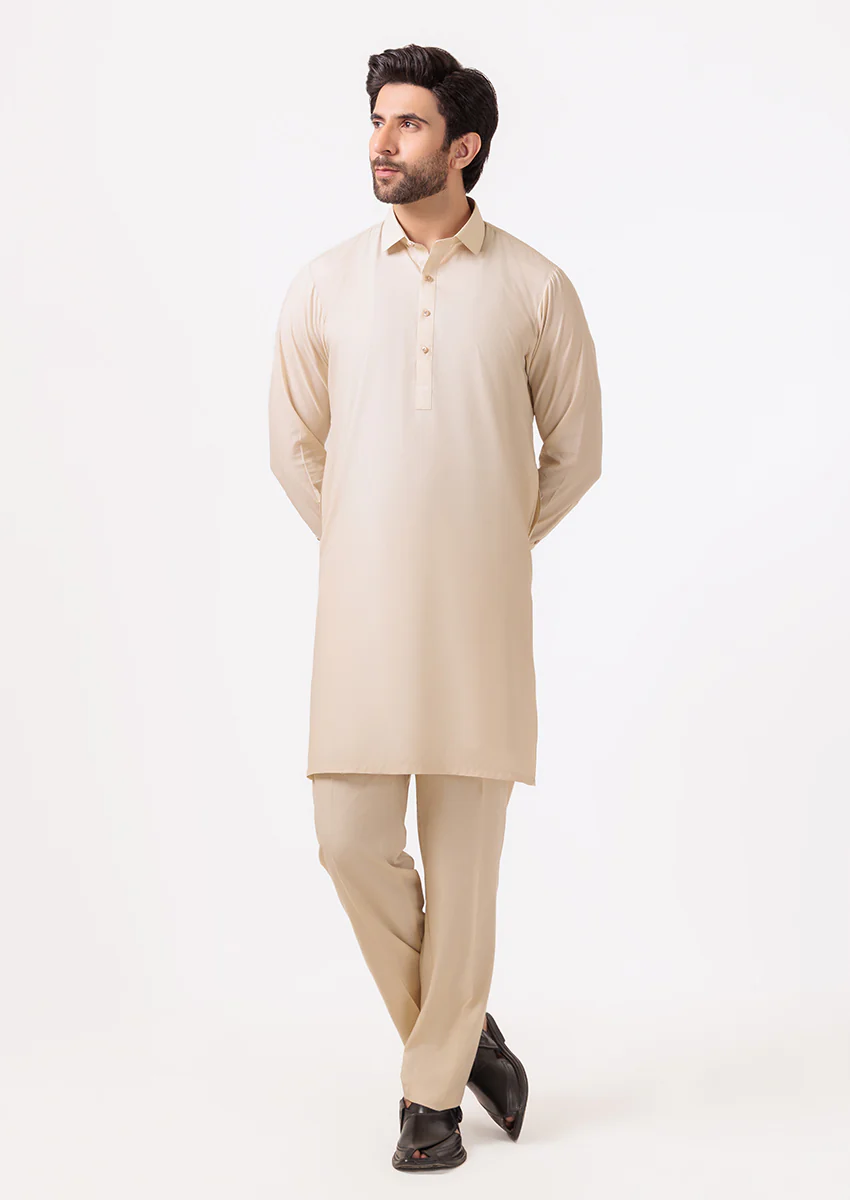 Beige-Blended-Kurta Trouser - (M25KPS2005) - Image 3