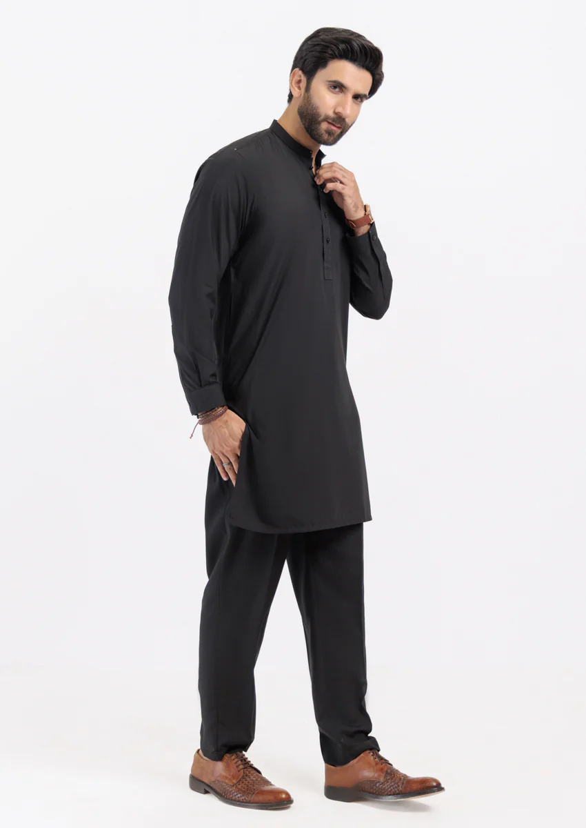 Black-Blended-Kurta Trouser - (M25KPS2008) - Image 4