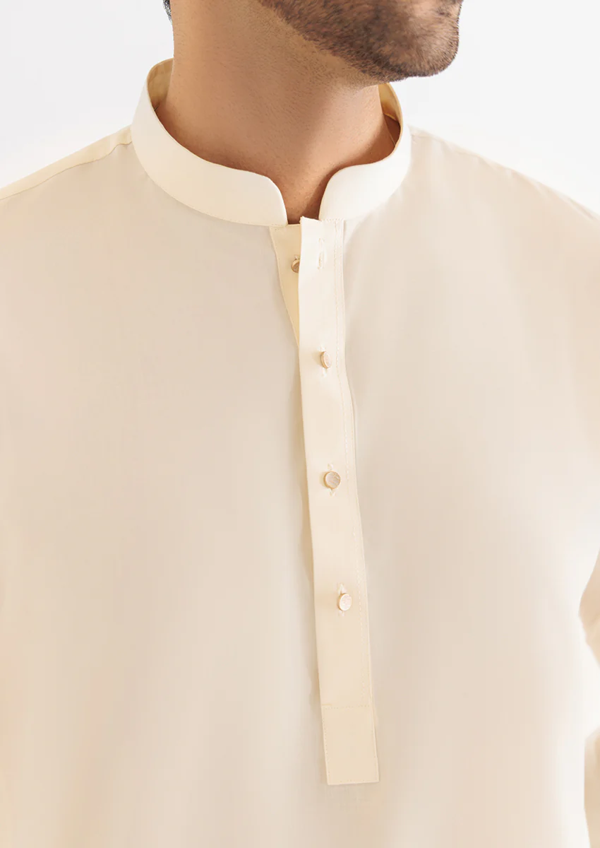 Cream-Blended-Kurta Trouser - (M25KPS2018) - Image 6