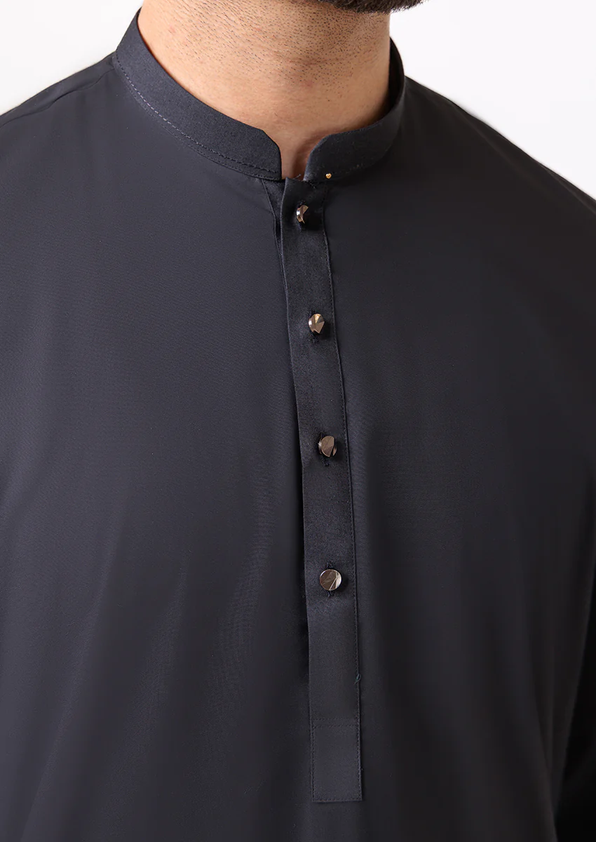 Black-Cotton-Kurta Shalwar - (M25KSS1007) - Image 6